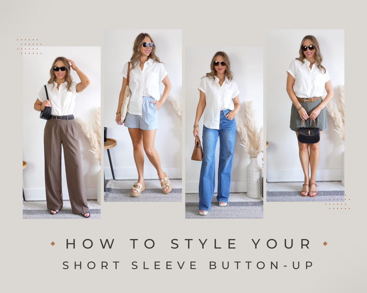 white button-up