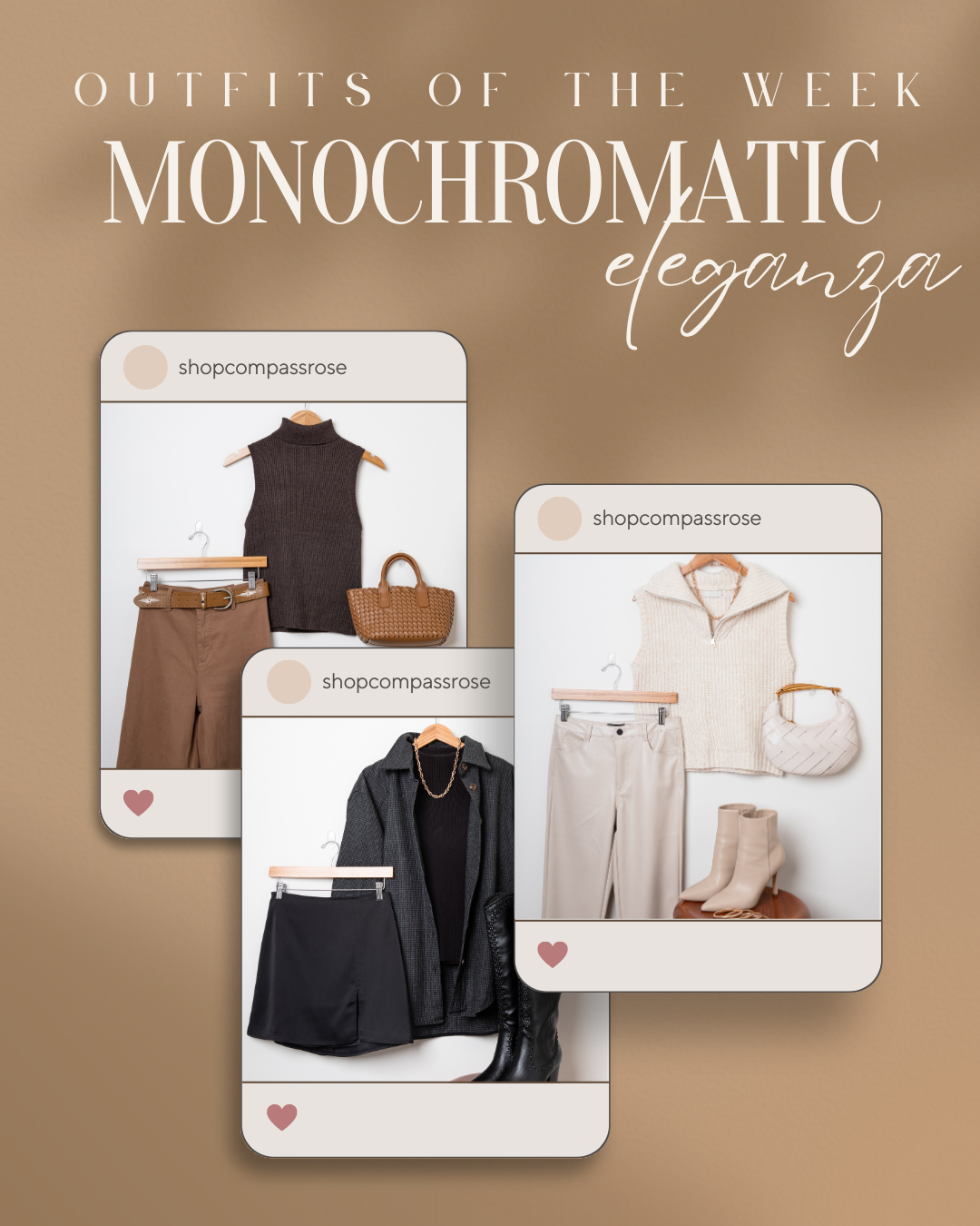fall monochromatic outfit ideas