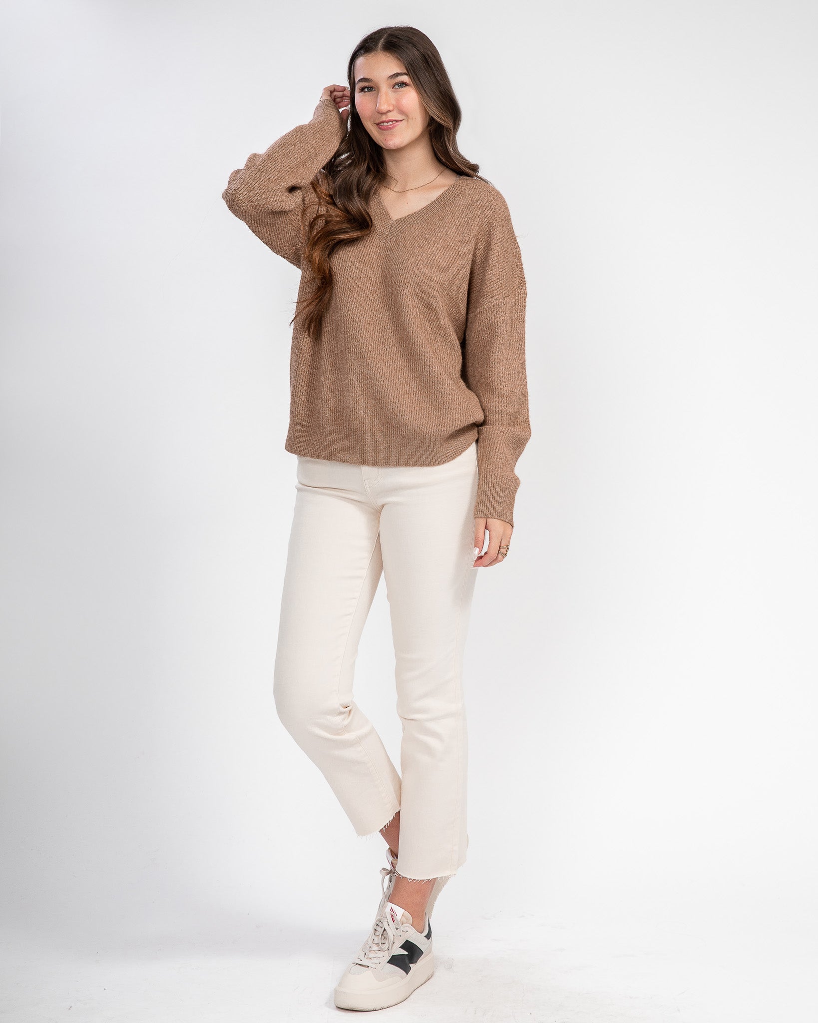 Act Natural Pullover Sweater: Camel