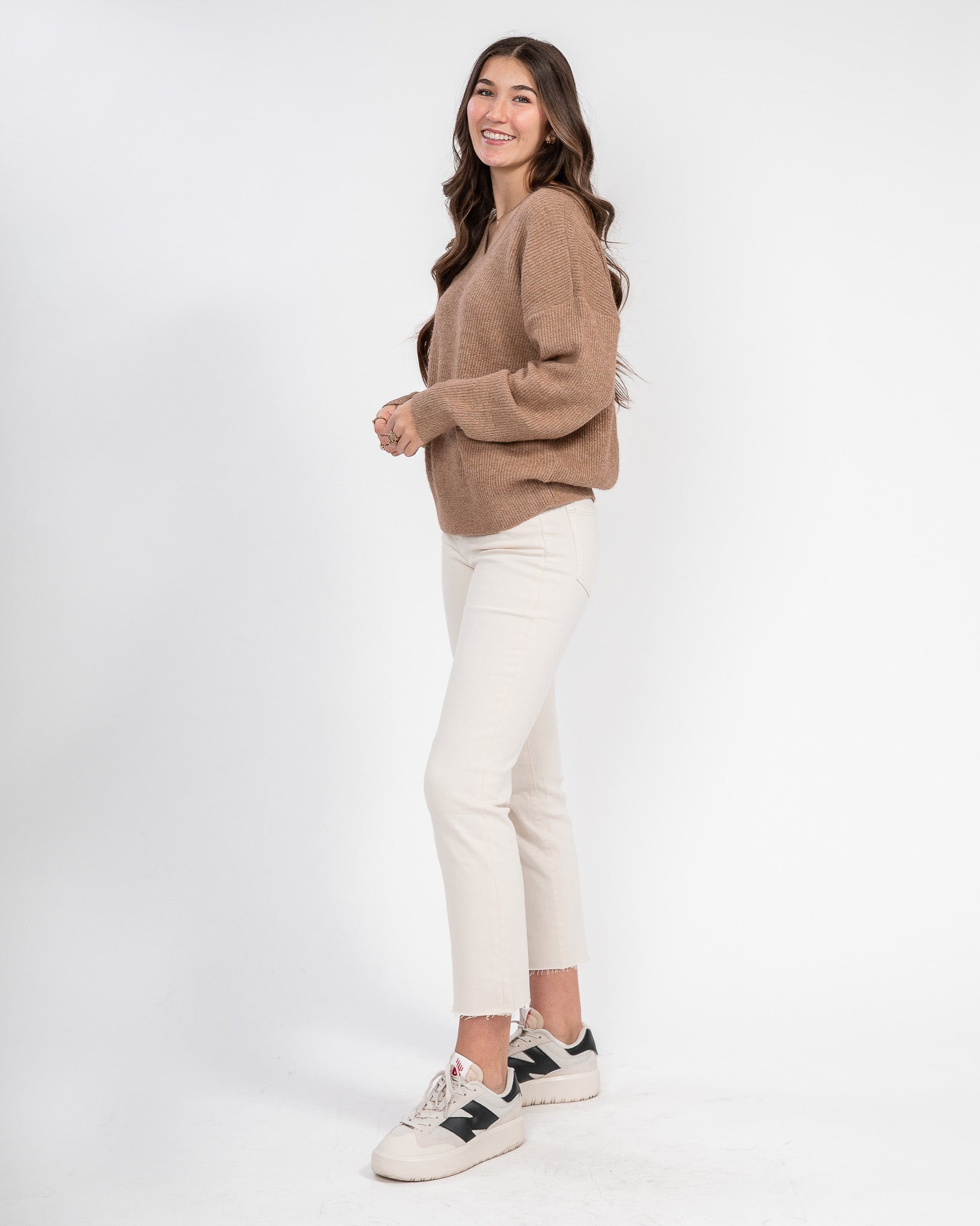 Act Natural Pullover Sweater: Camel