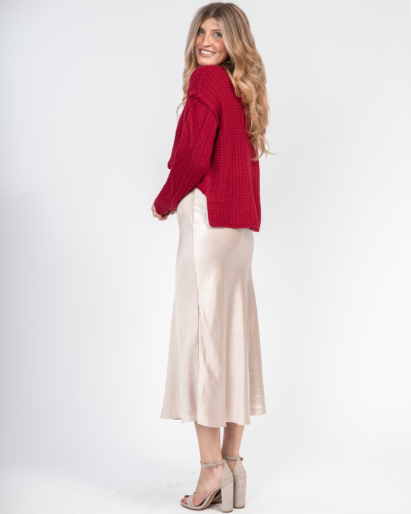 Champagne Toast Midi Skirt