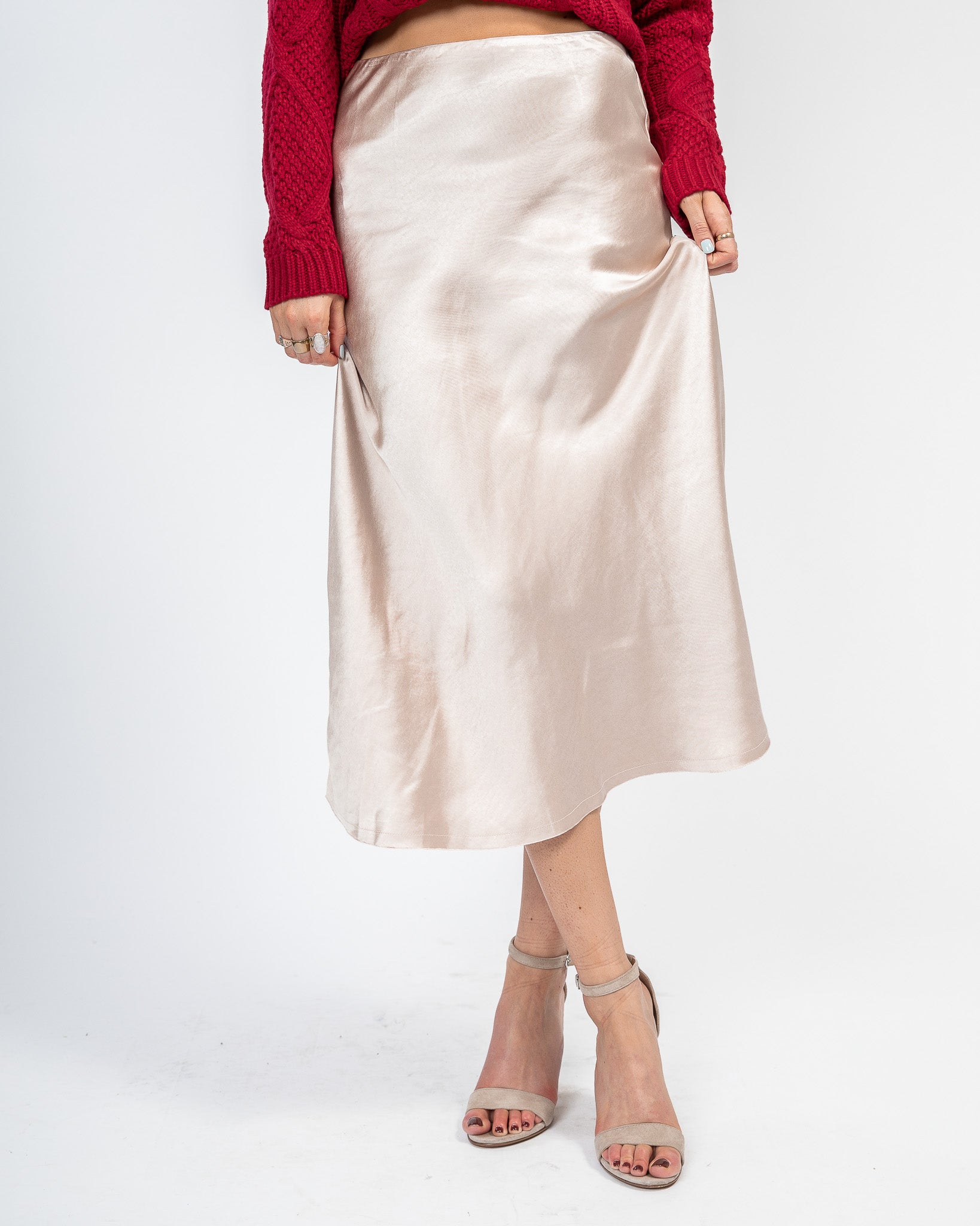 Champagne Toast Midi Skirt