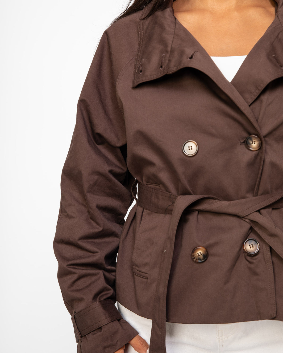 Cover Story Cropped Trenchcoat
