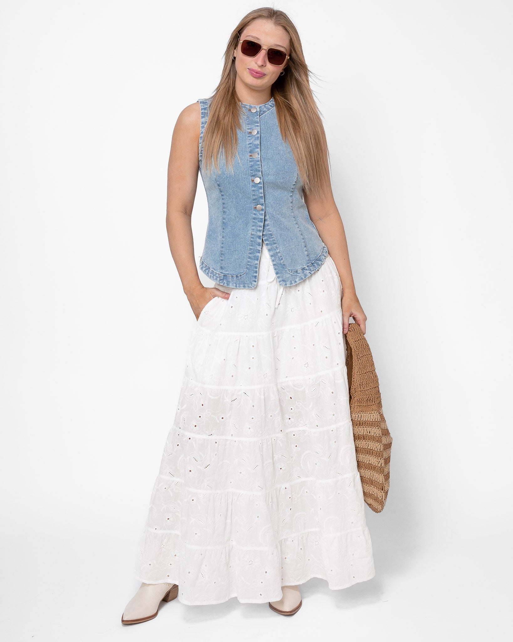 Take Care Denim Vest