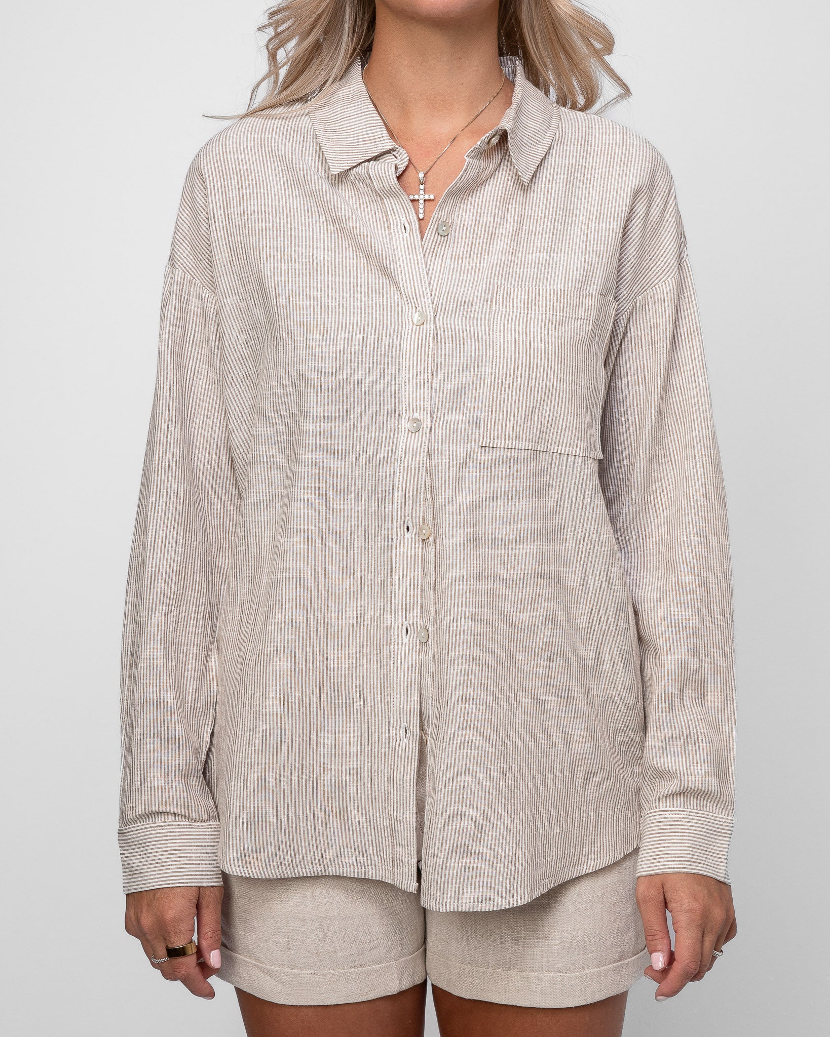 Middle of the Road Button-Up