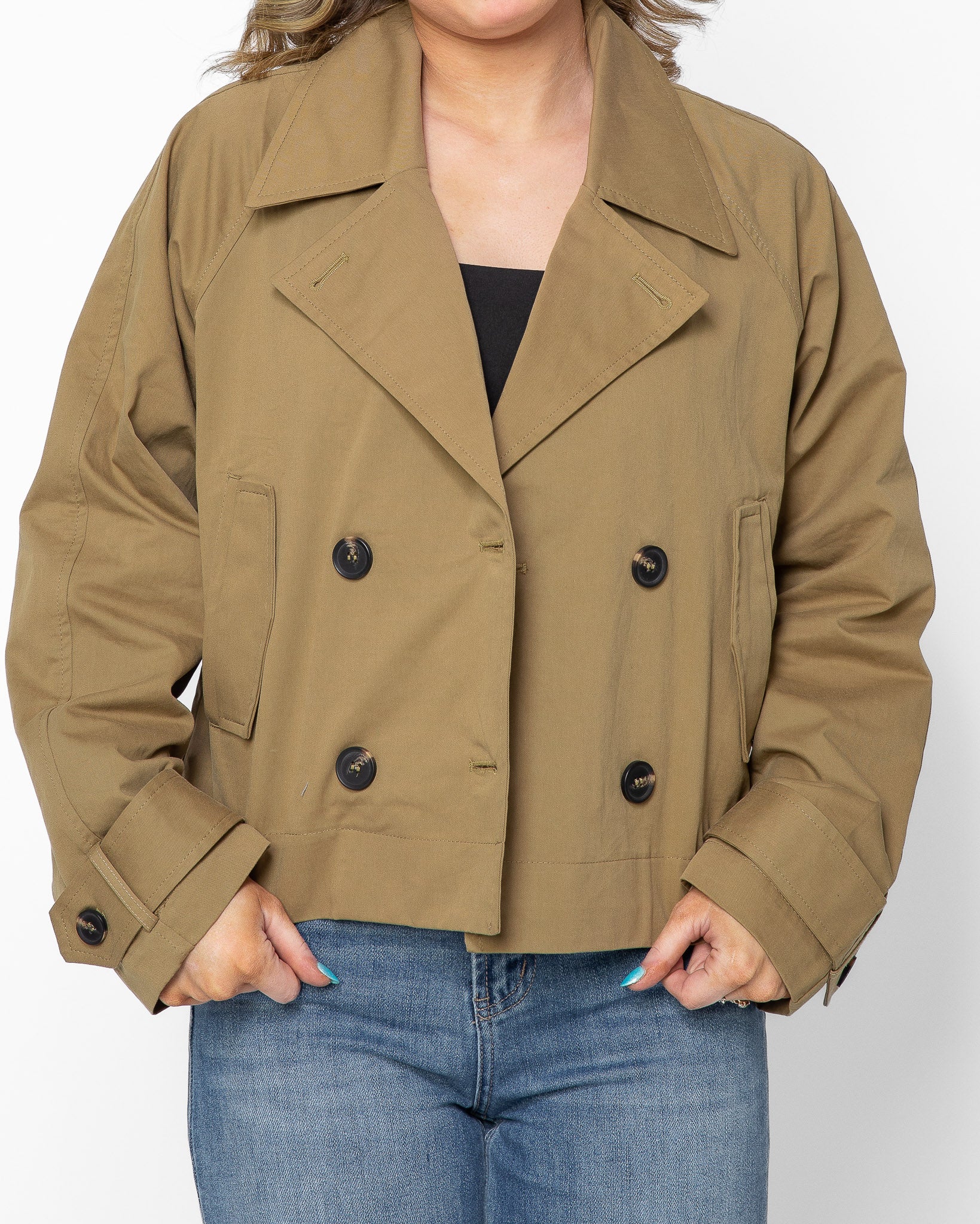 Miles Ahead Cropped Trench Coat
