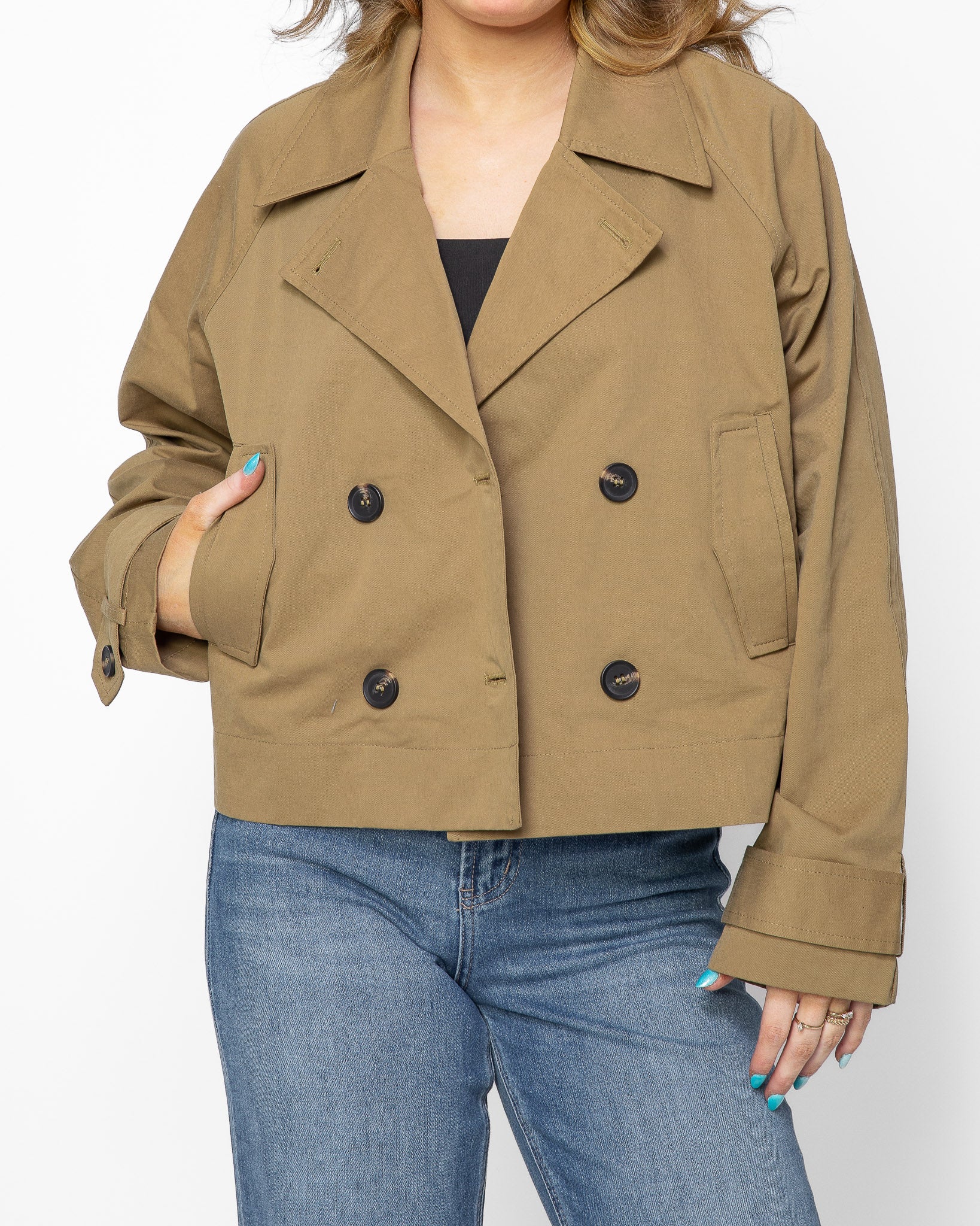 Miles Ahead Cropped Trench Coat