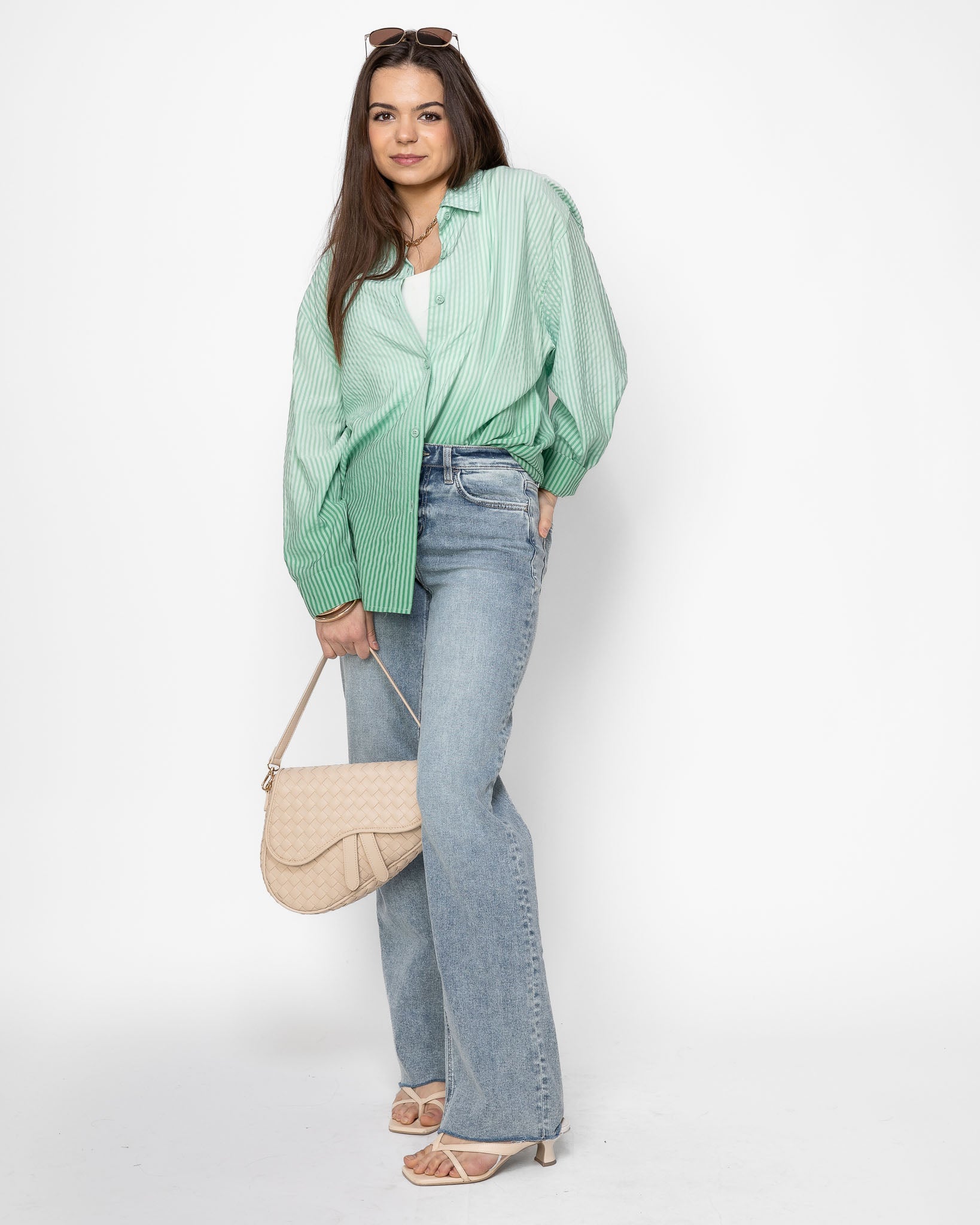 Mint to Be Button-Up