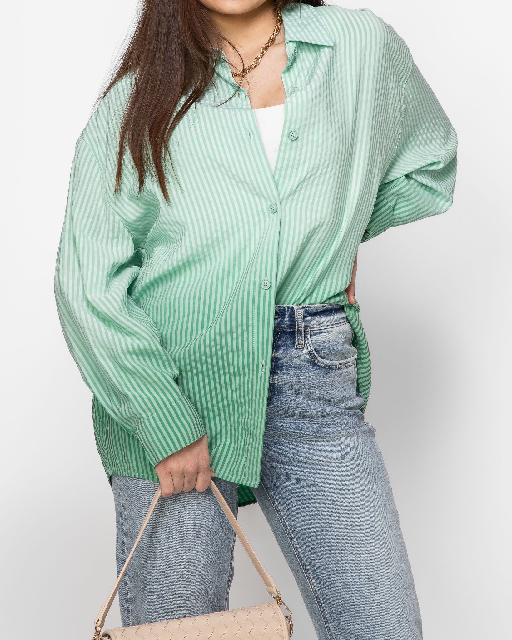 Mint to Be Button-Up