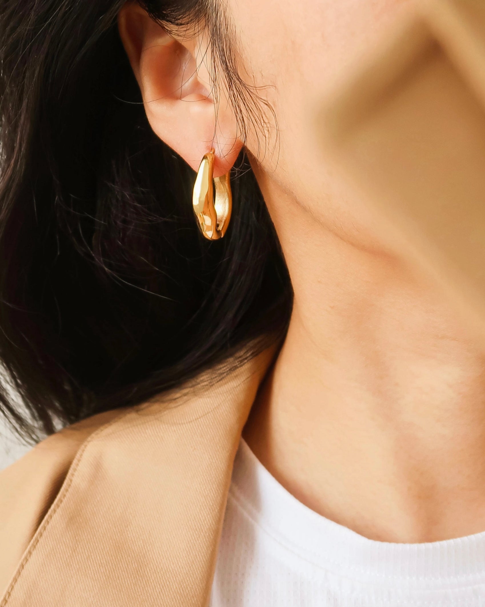 Sculpted Silhouette Hoops