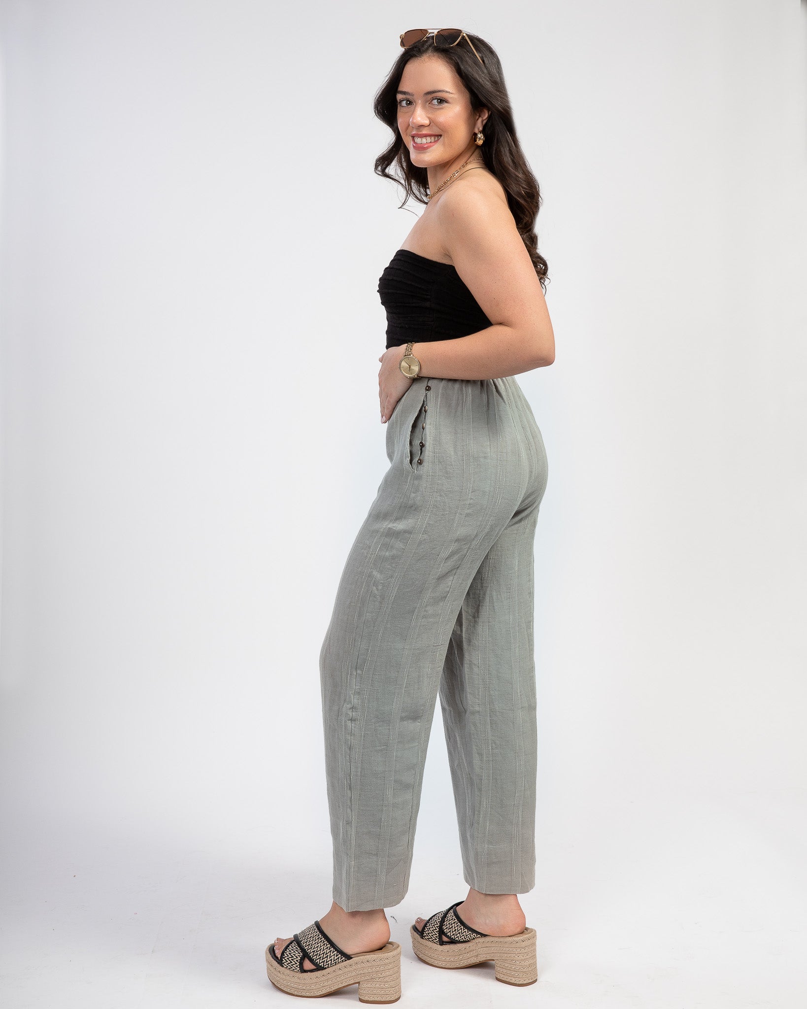 St. Tropez Pants: Sage