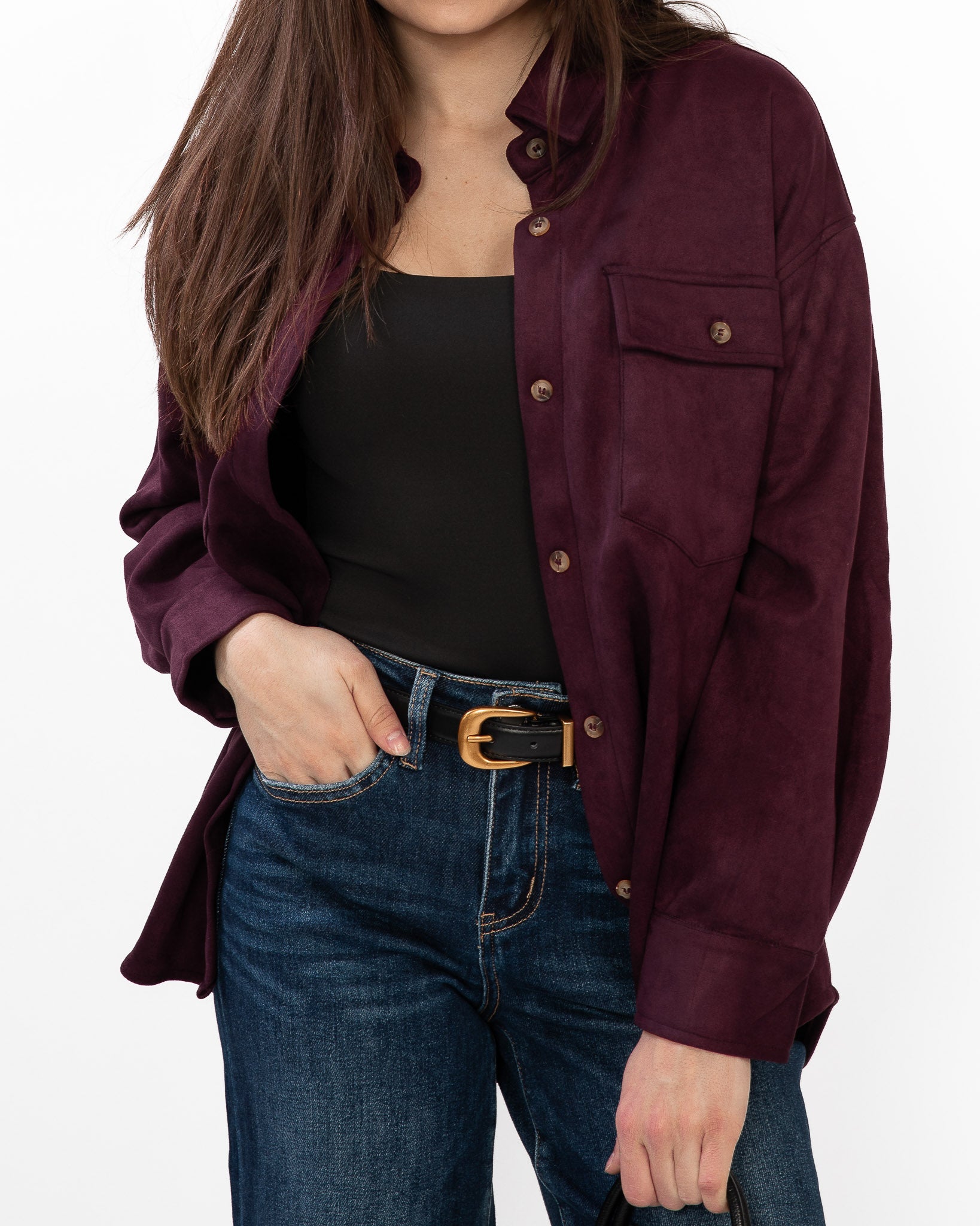 Surreal Suede Shirt Jacket