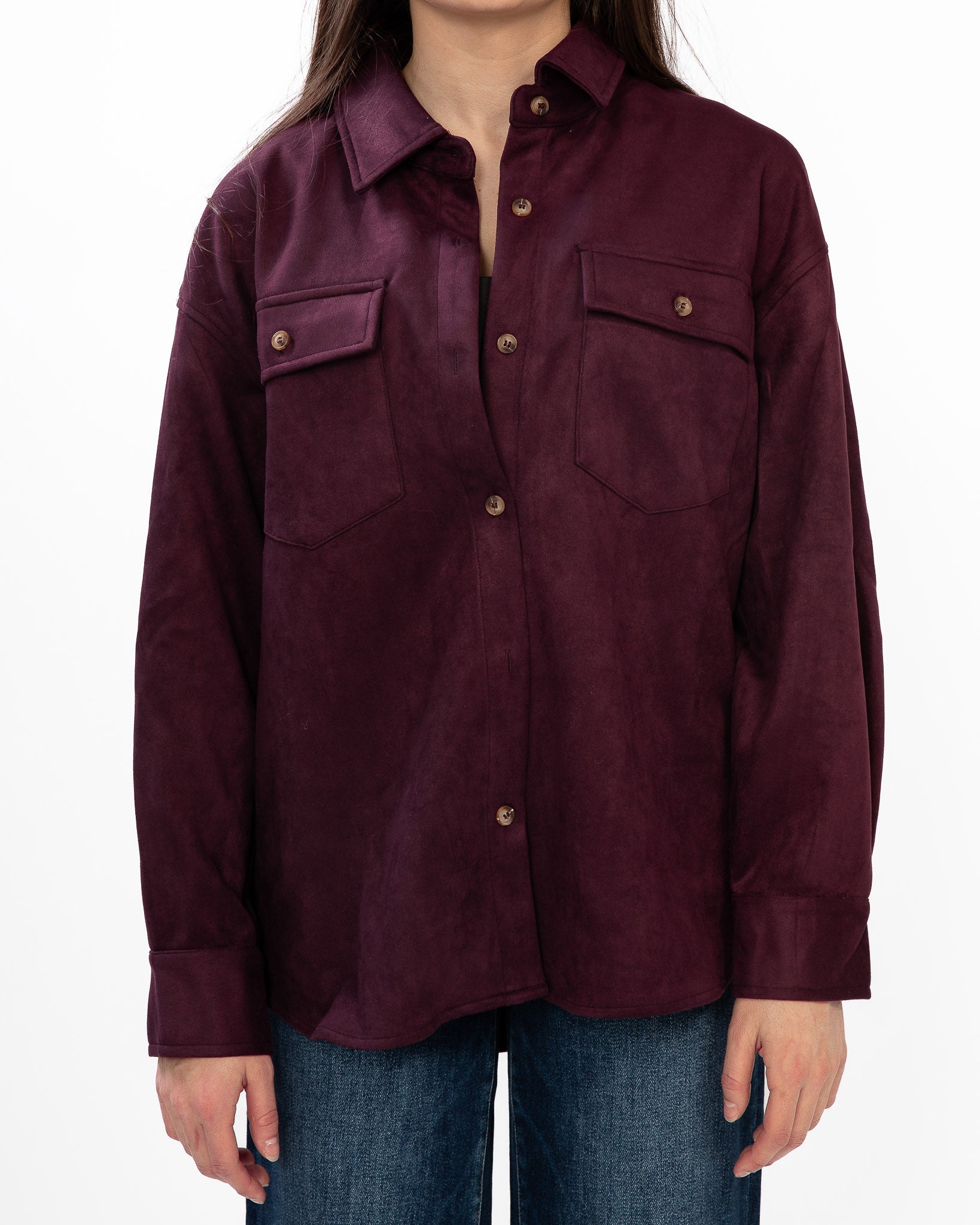 Surreal Suede Shirt Jacket
