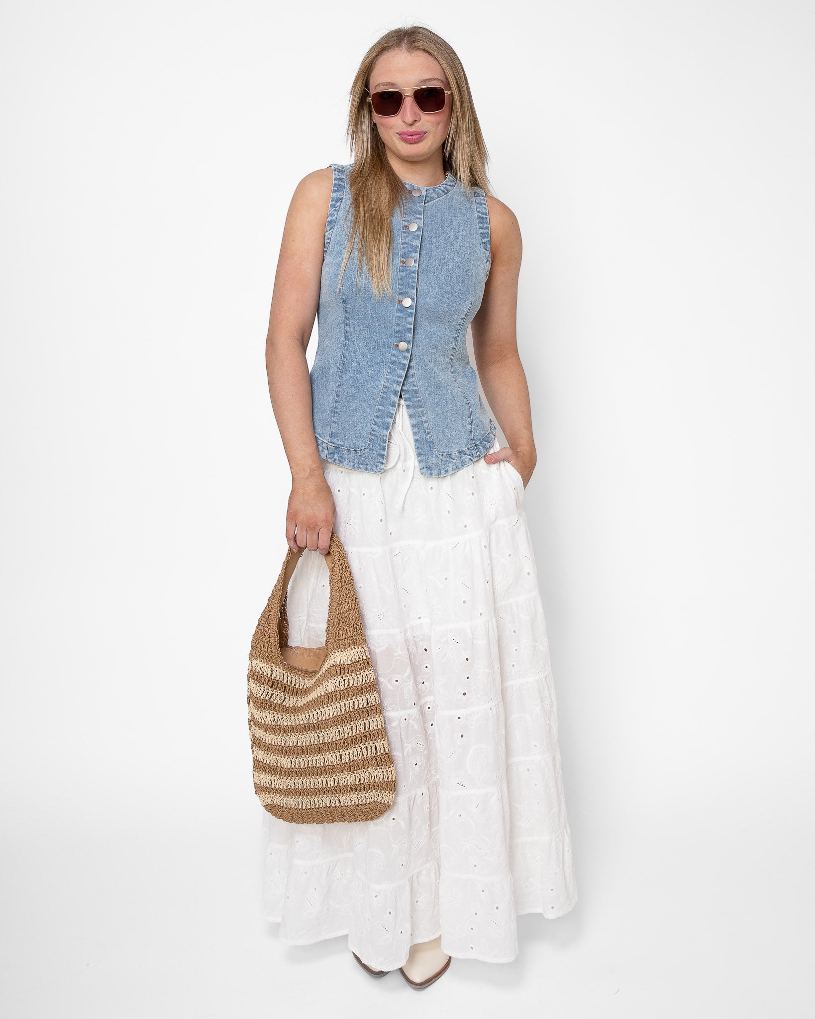 Take Care Denim Vest