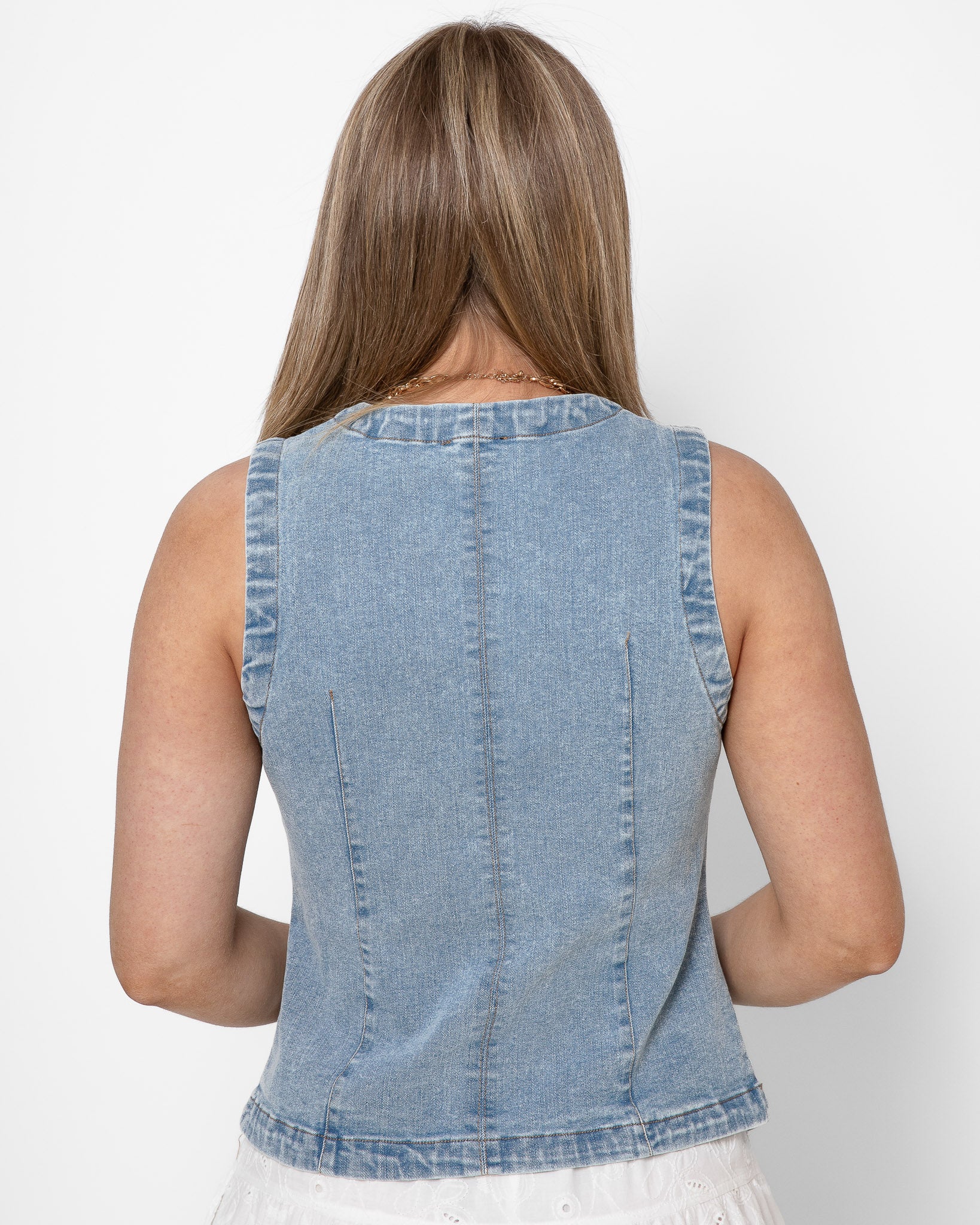 Take Care Denim Vest