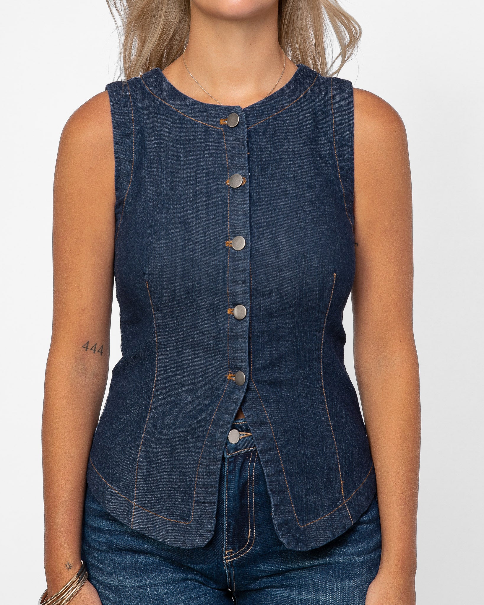 Take Care Denim Vest