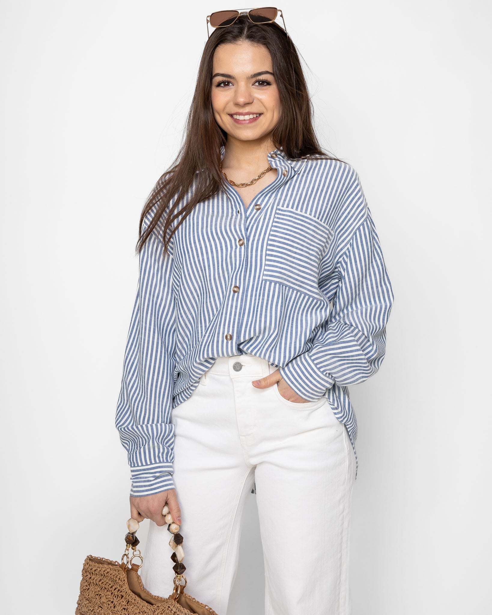 Toes in the Sand Button-Up