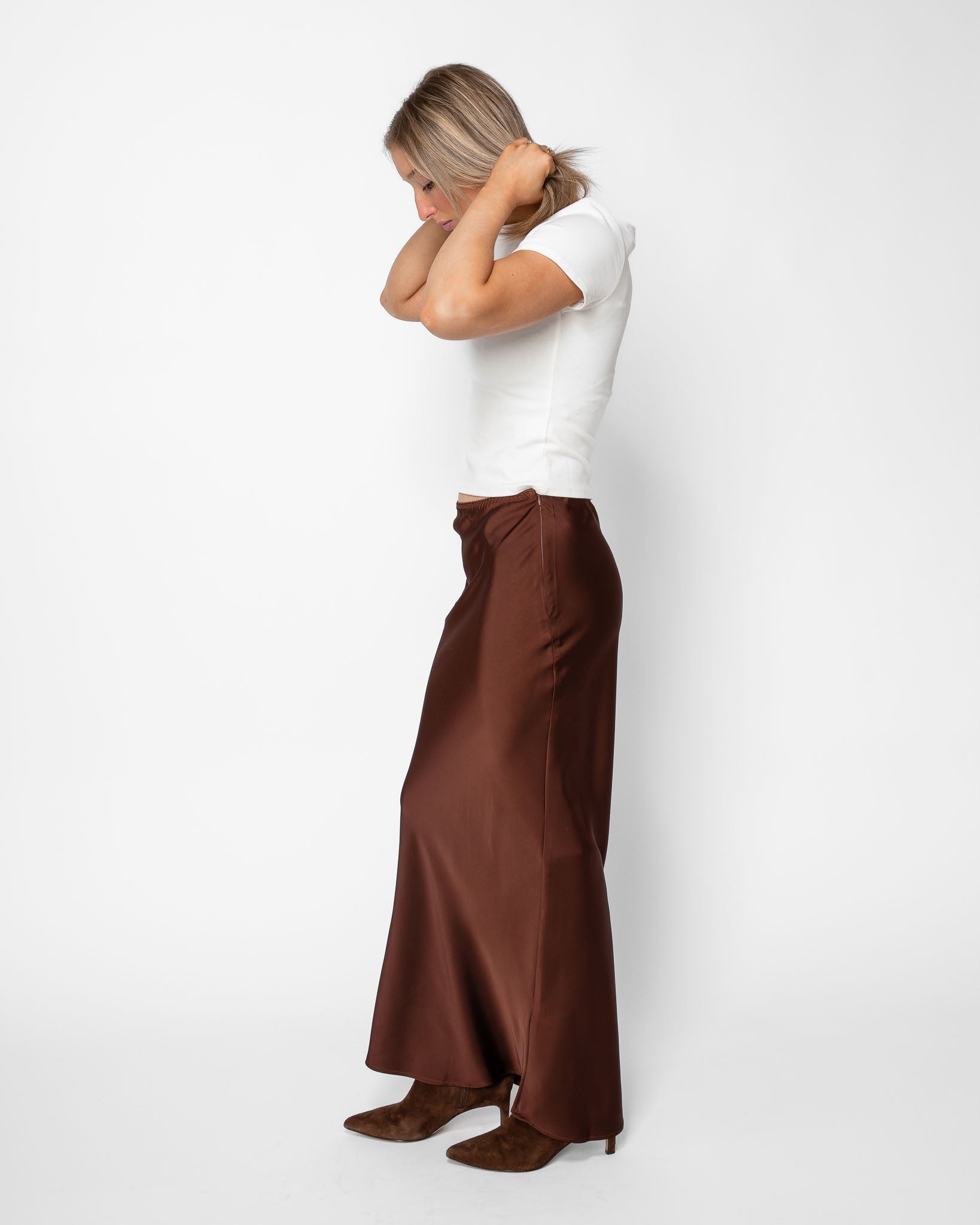 Breakthrough Satin Skirt