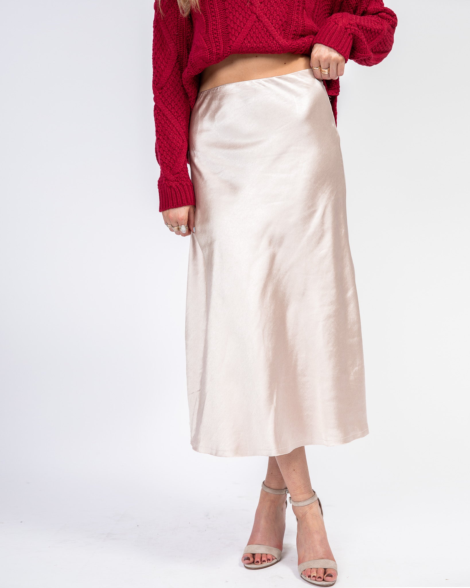 Champagne Toast Midi Skirt