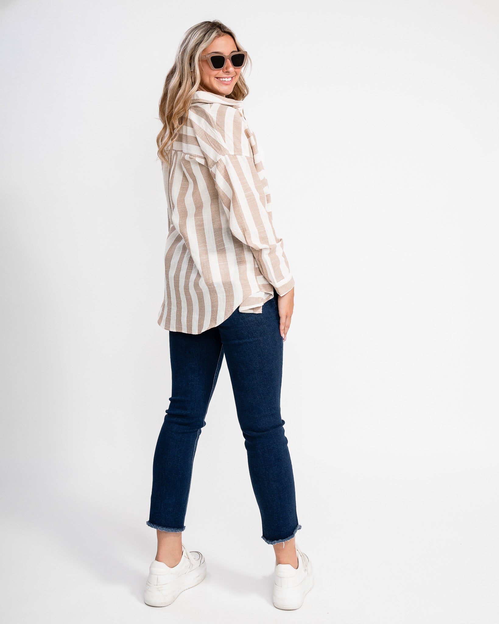 Coastal Chic Button Up Top