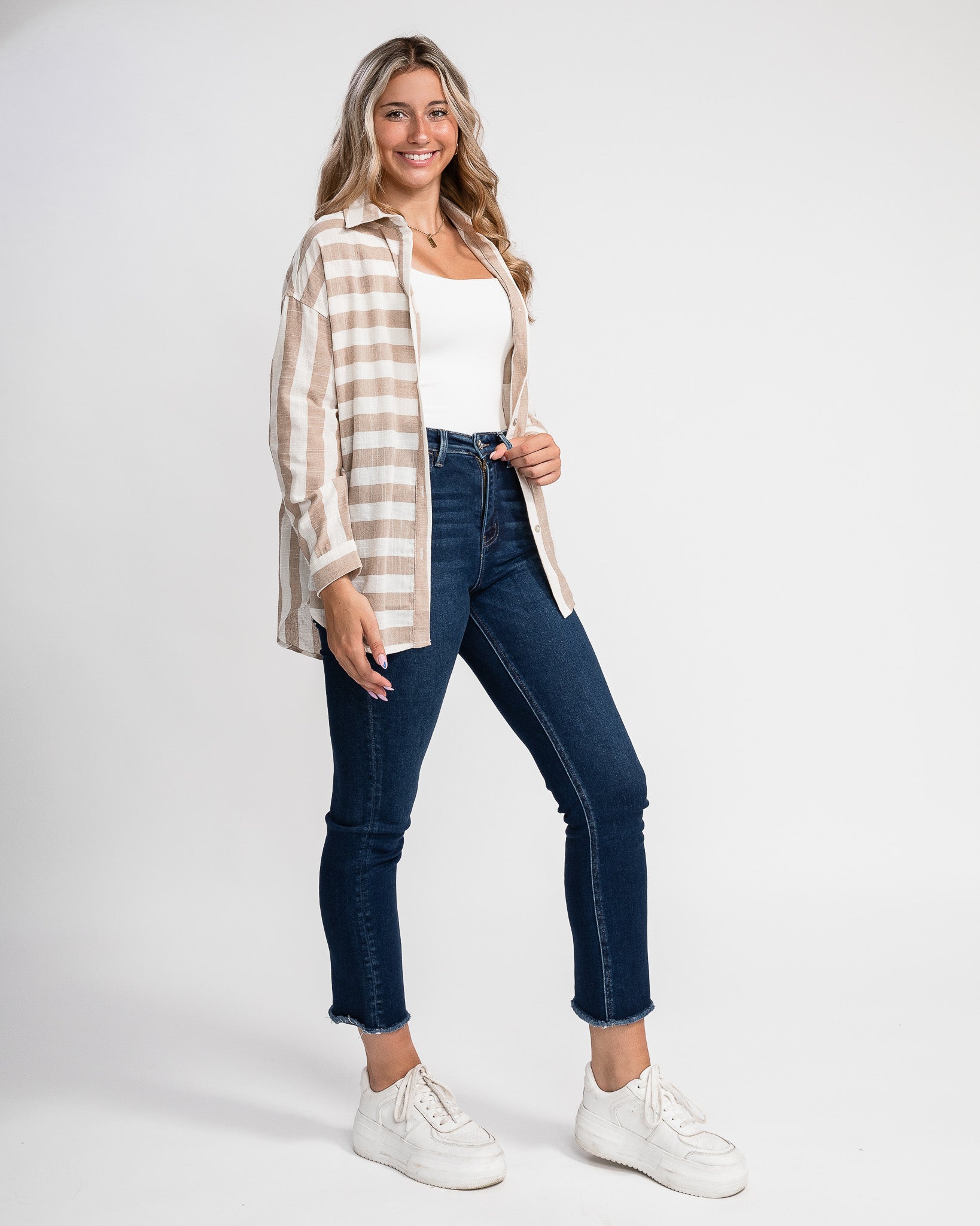 Coastal Chic Button Up Top