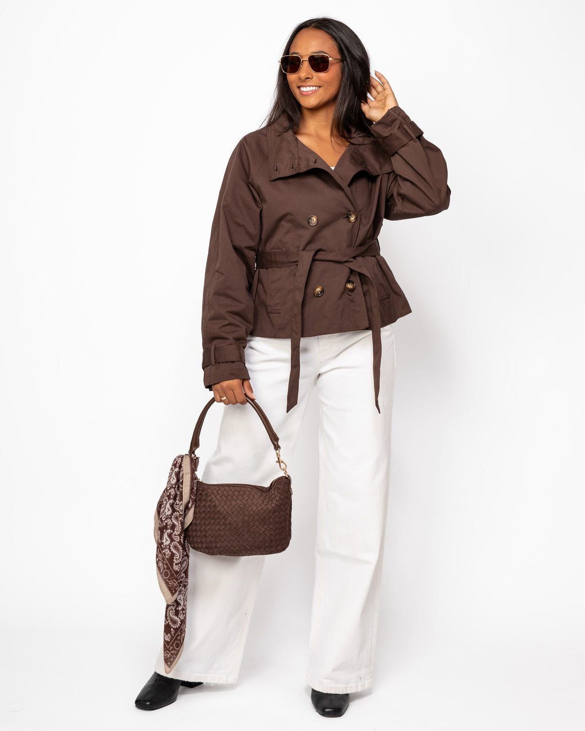 Cover Story Cropped Trenchcoat
