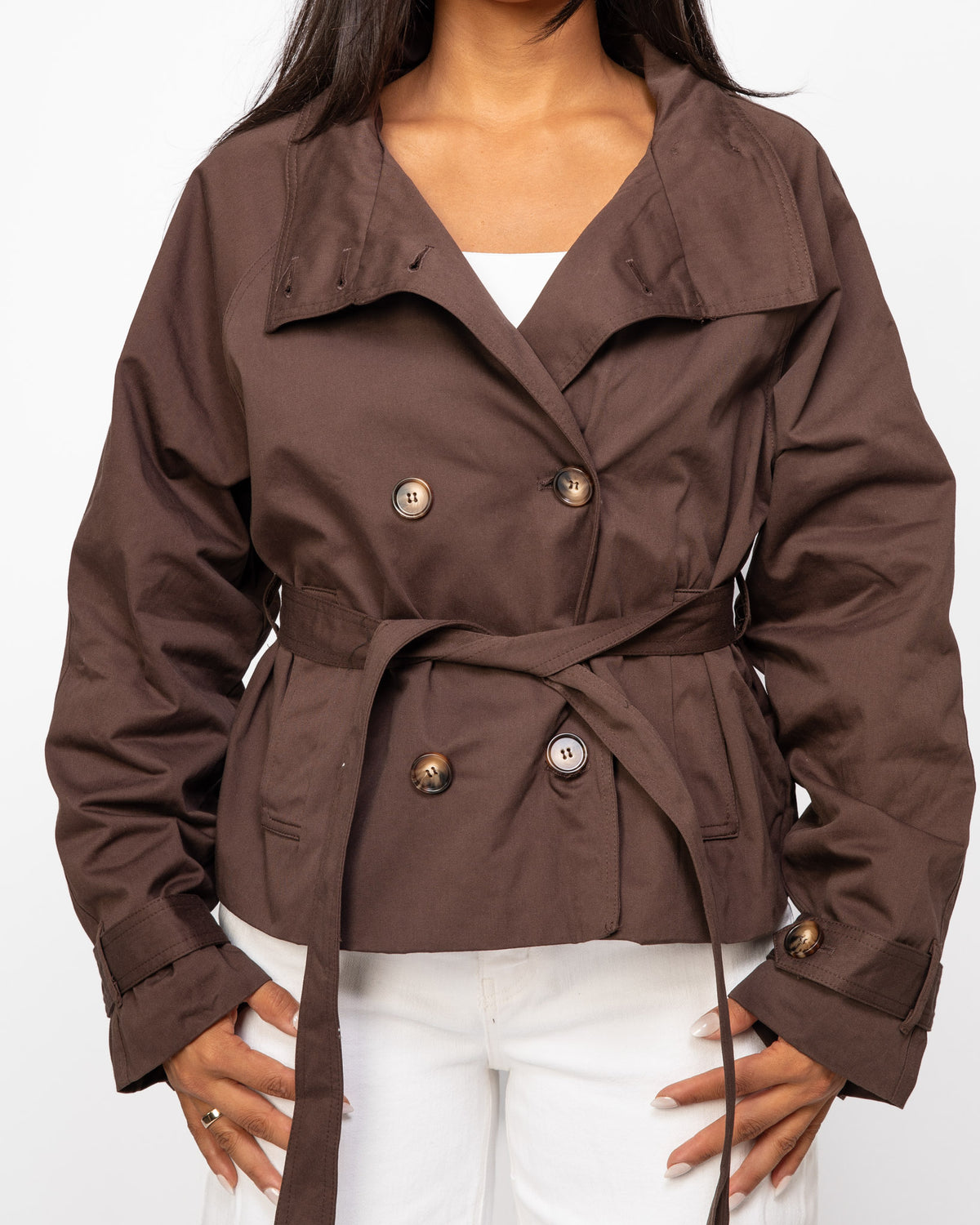 Cover Story Cropped Trenchcoat
