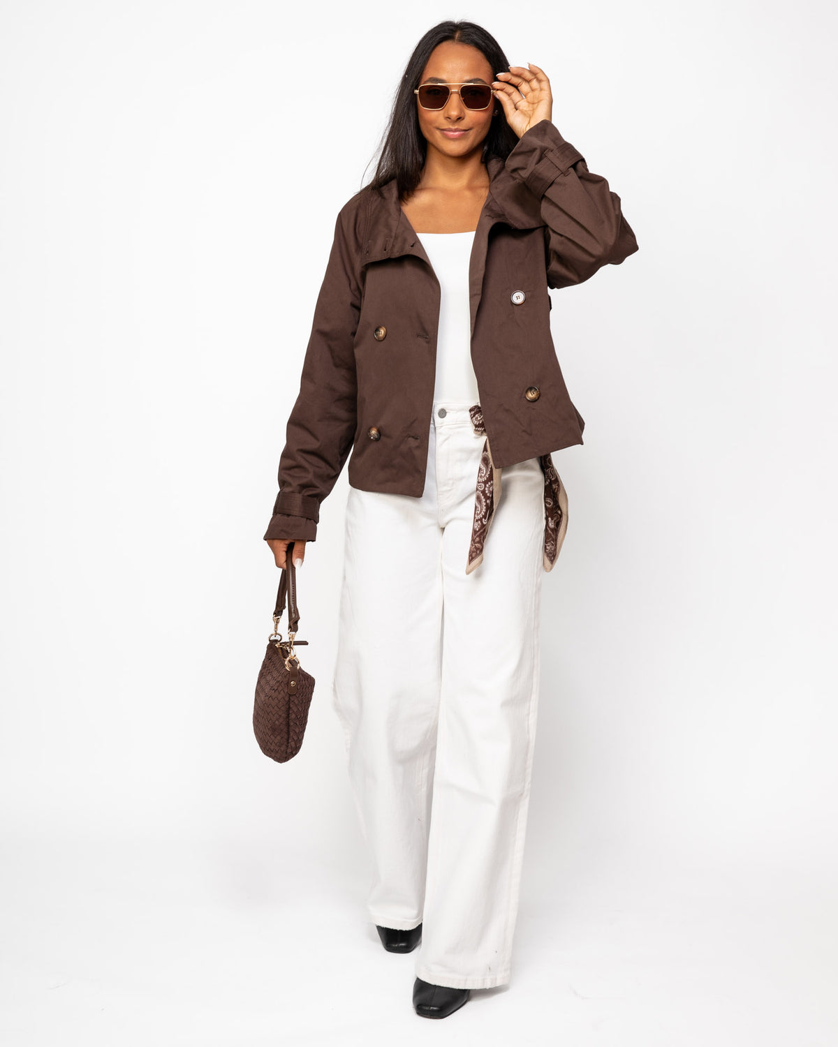 Cover Story Cropped Trenchcoat