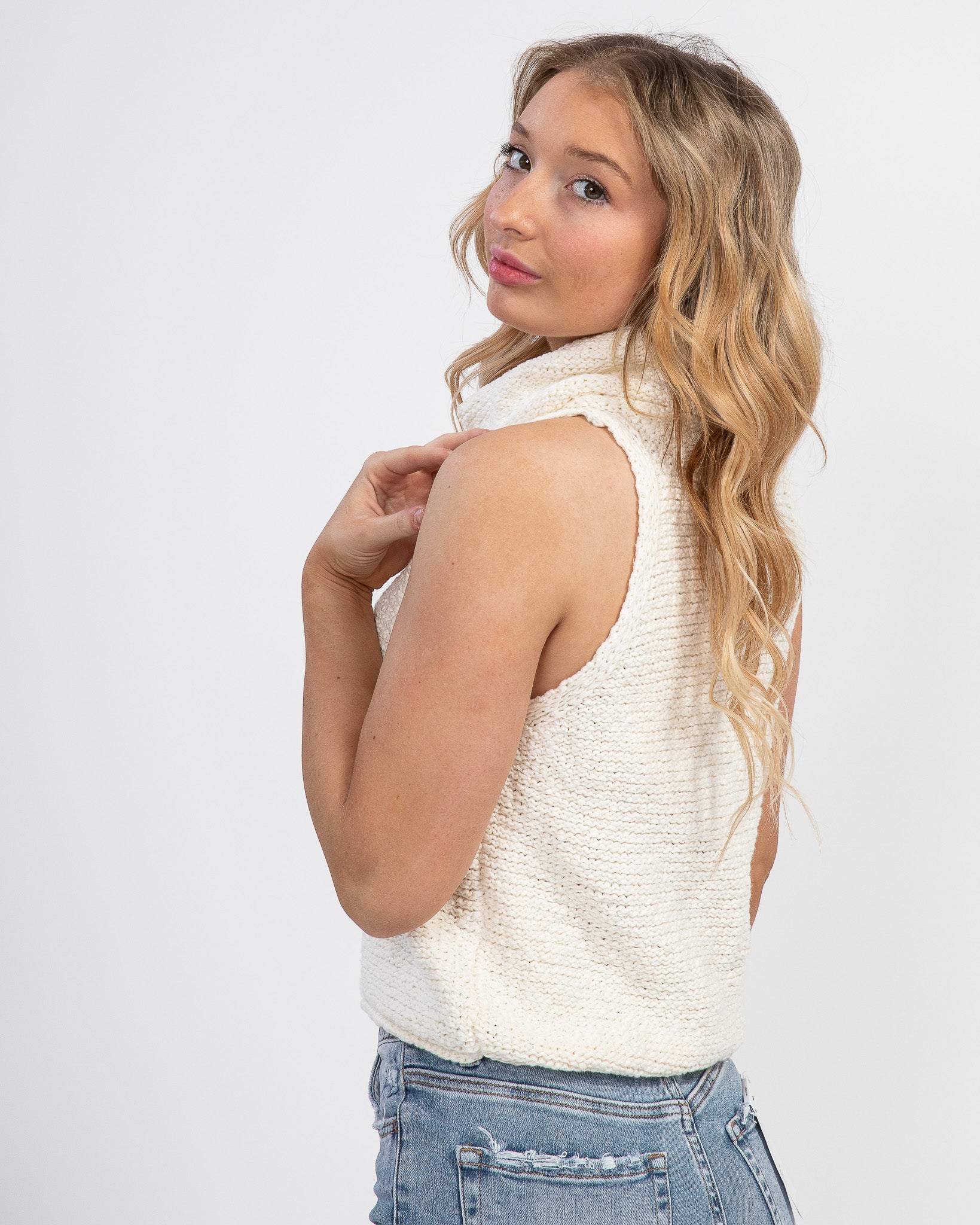 High Spirits Sweater Vest: Ivory