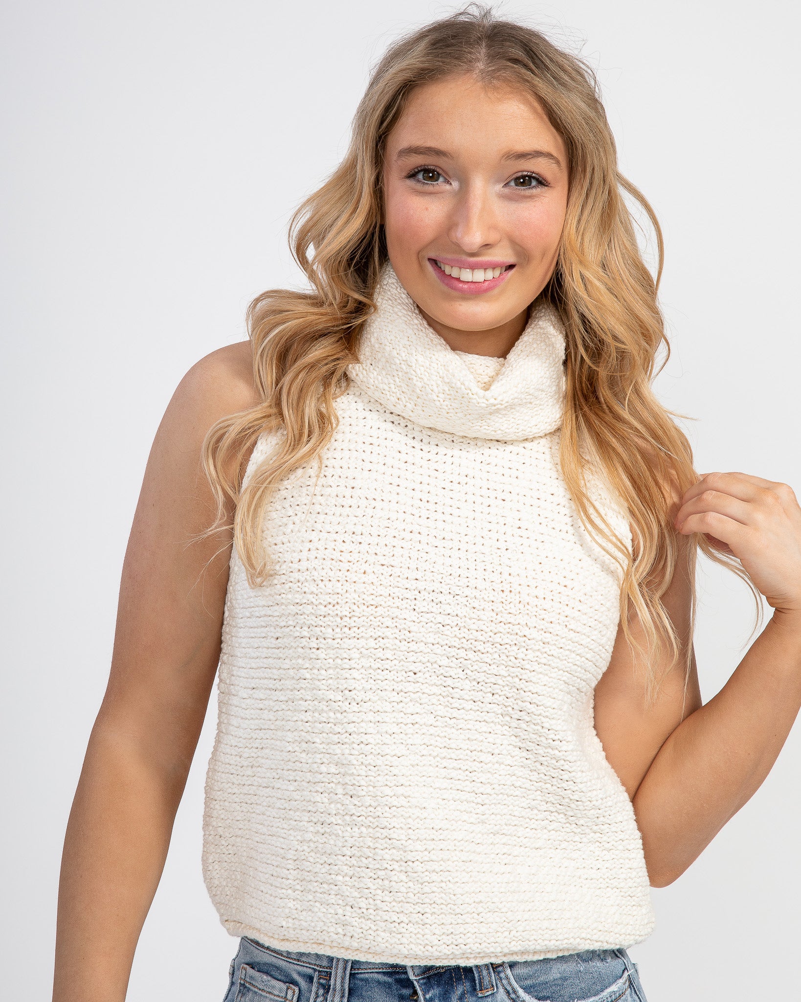 High Spirits Sweater Vest: Ivory