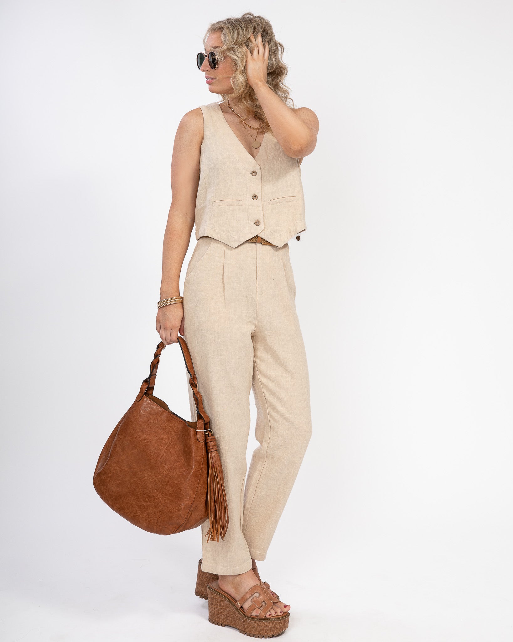 Island Breeze Pants: Natural