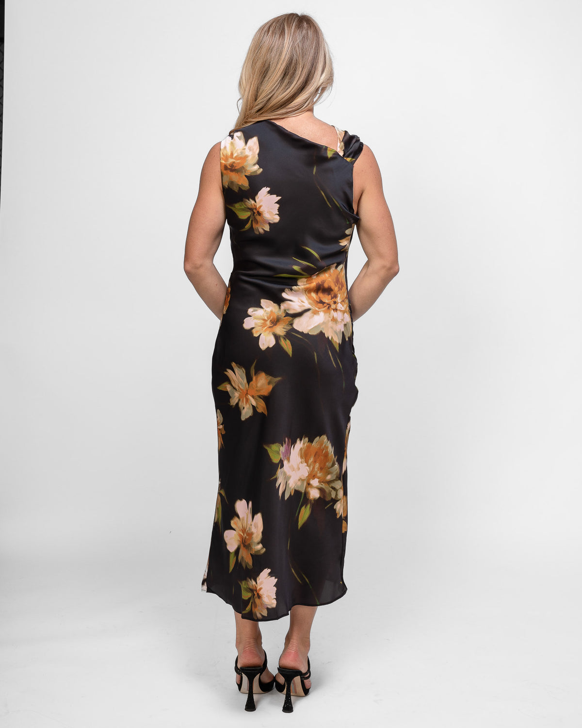 Midnight Bloom Midi Dress