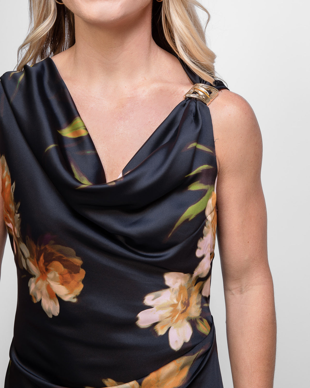 Midnight Bloom Midi Dress
