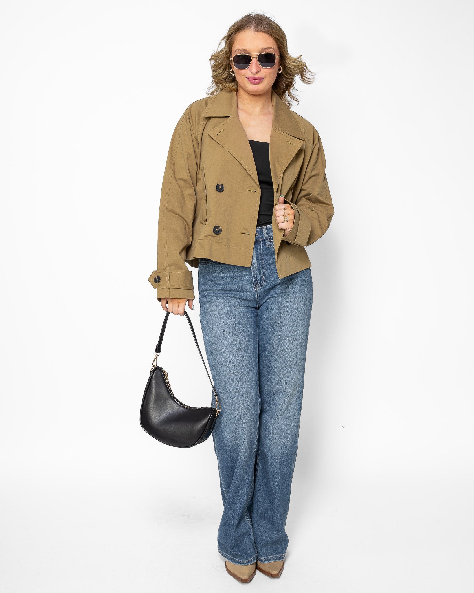 Miles Ahead Cropped Trench Coat