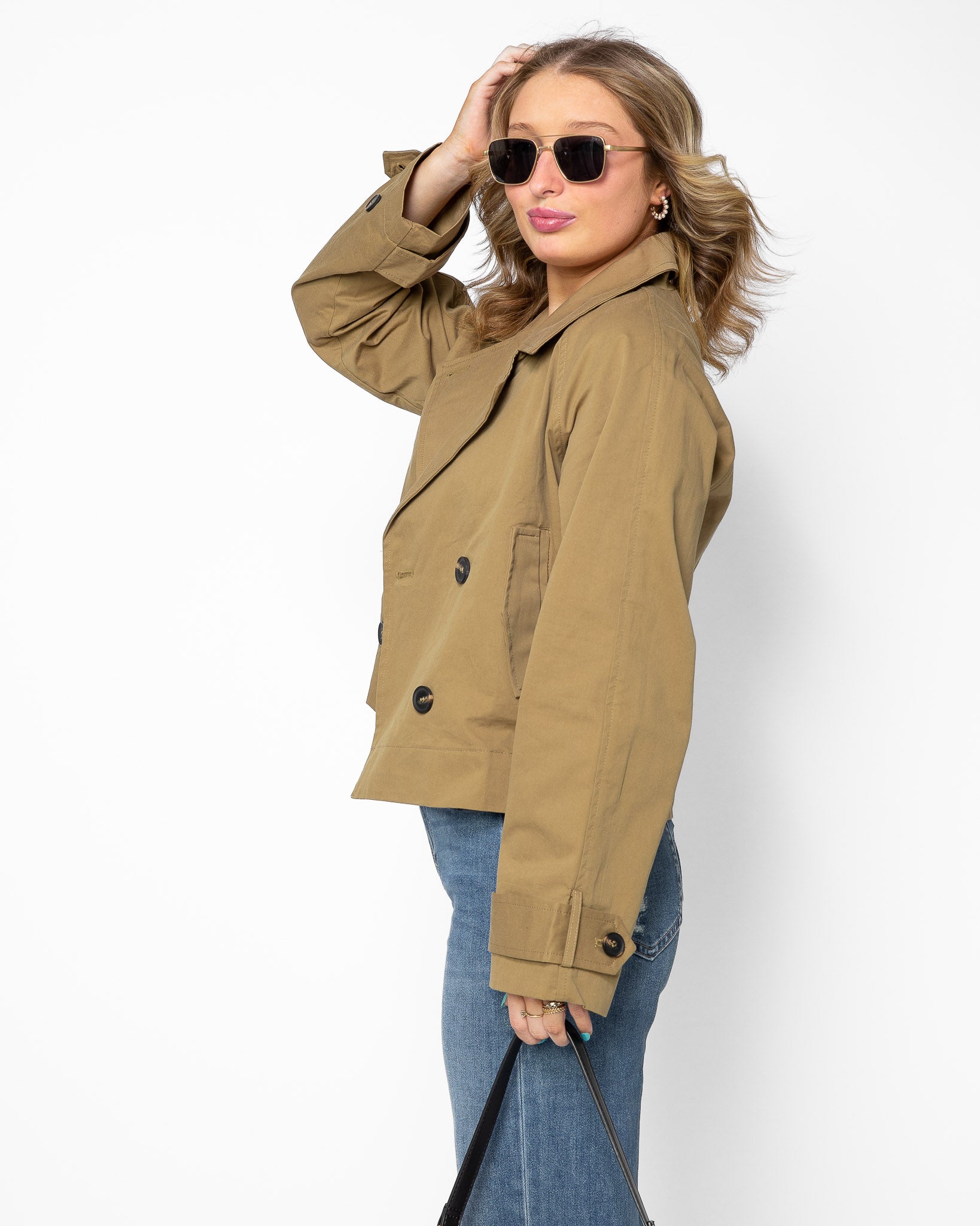 Miles Ahead Cropped Trench Coat