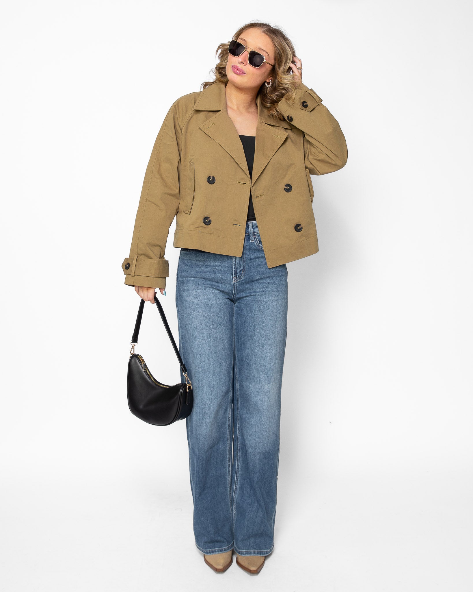 Miles Ahead Cropped Trench Coat