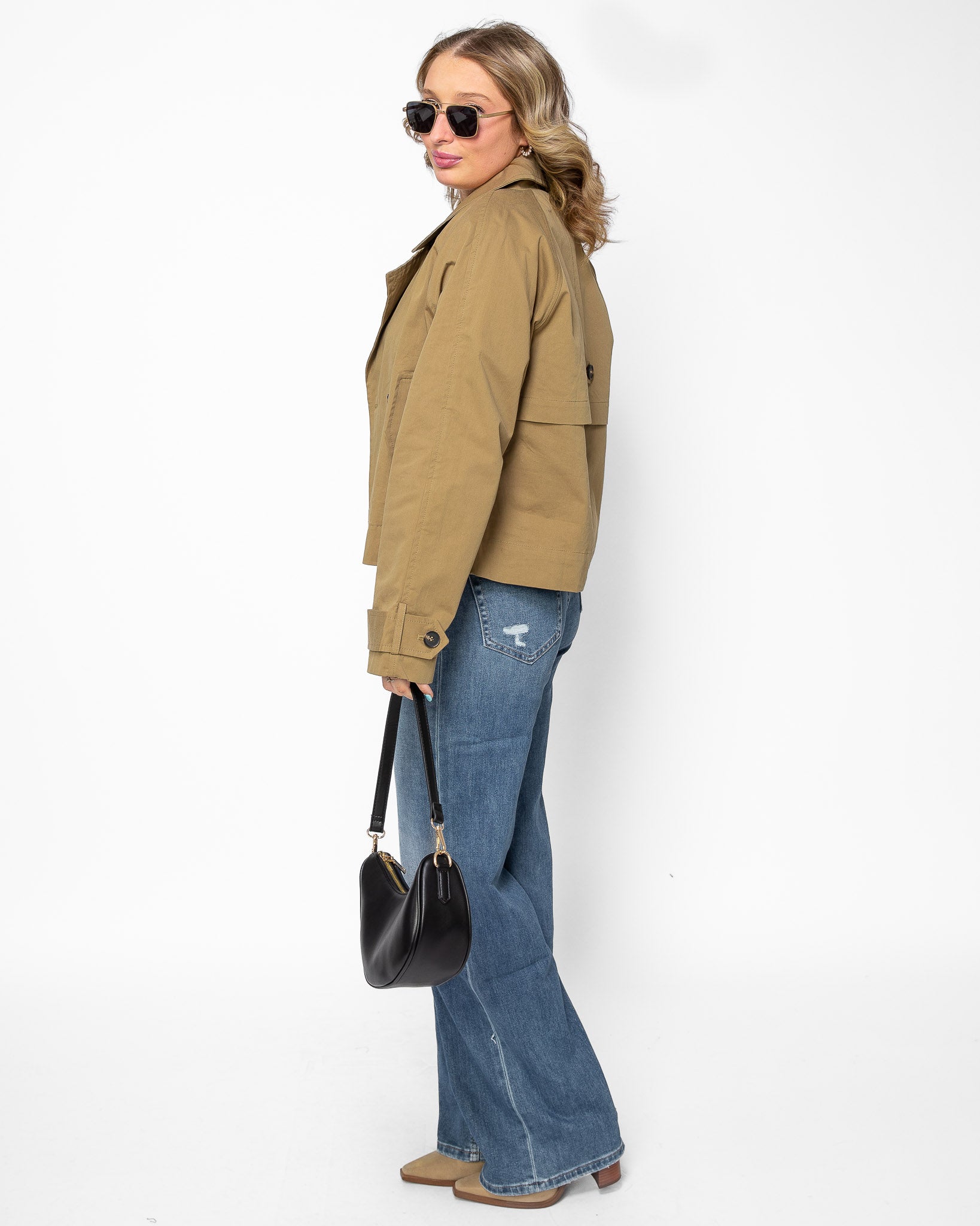 Miles Ahead Cropped Trench Coat