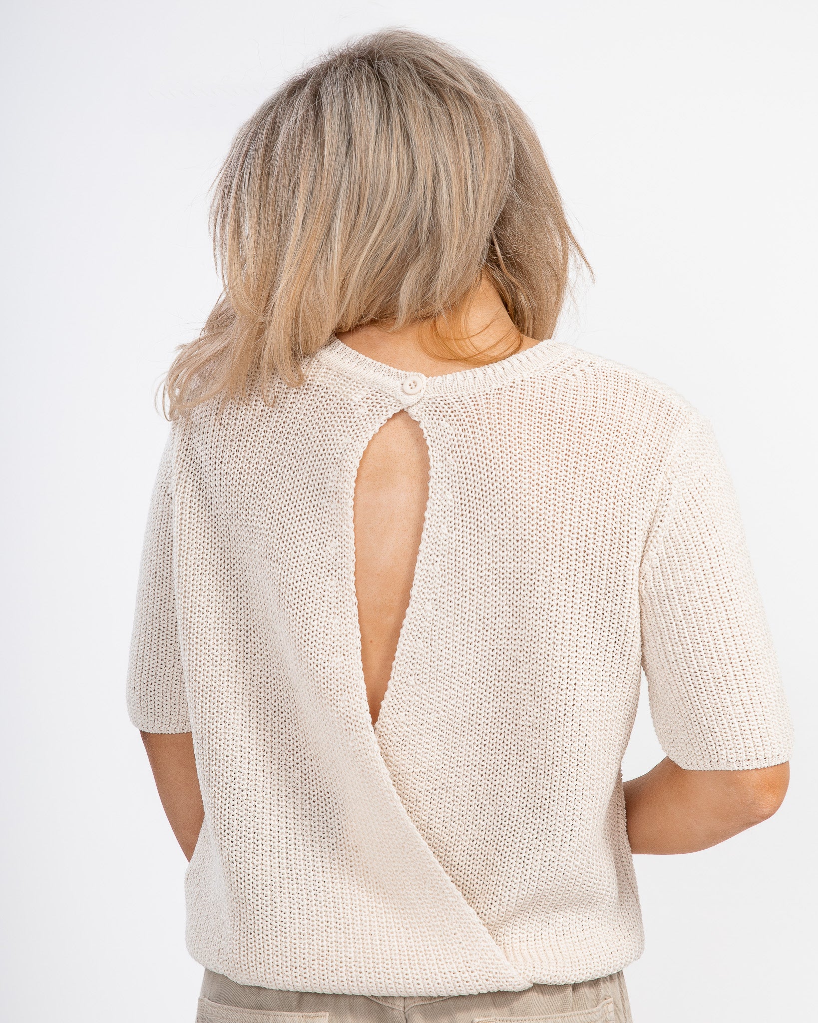 Keep it Going Knit Tee: Ivory