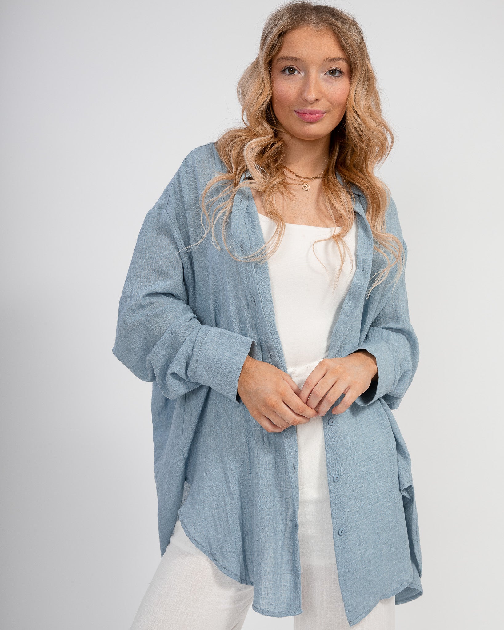 Self Love Button Up: Denim