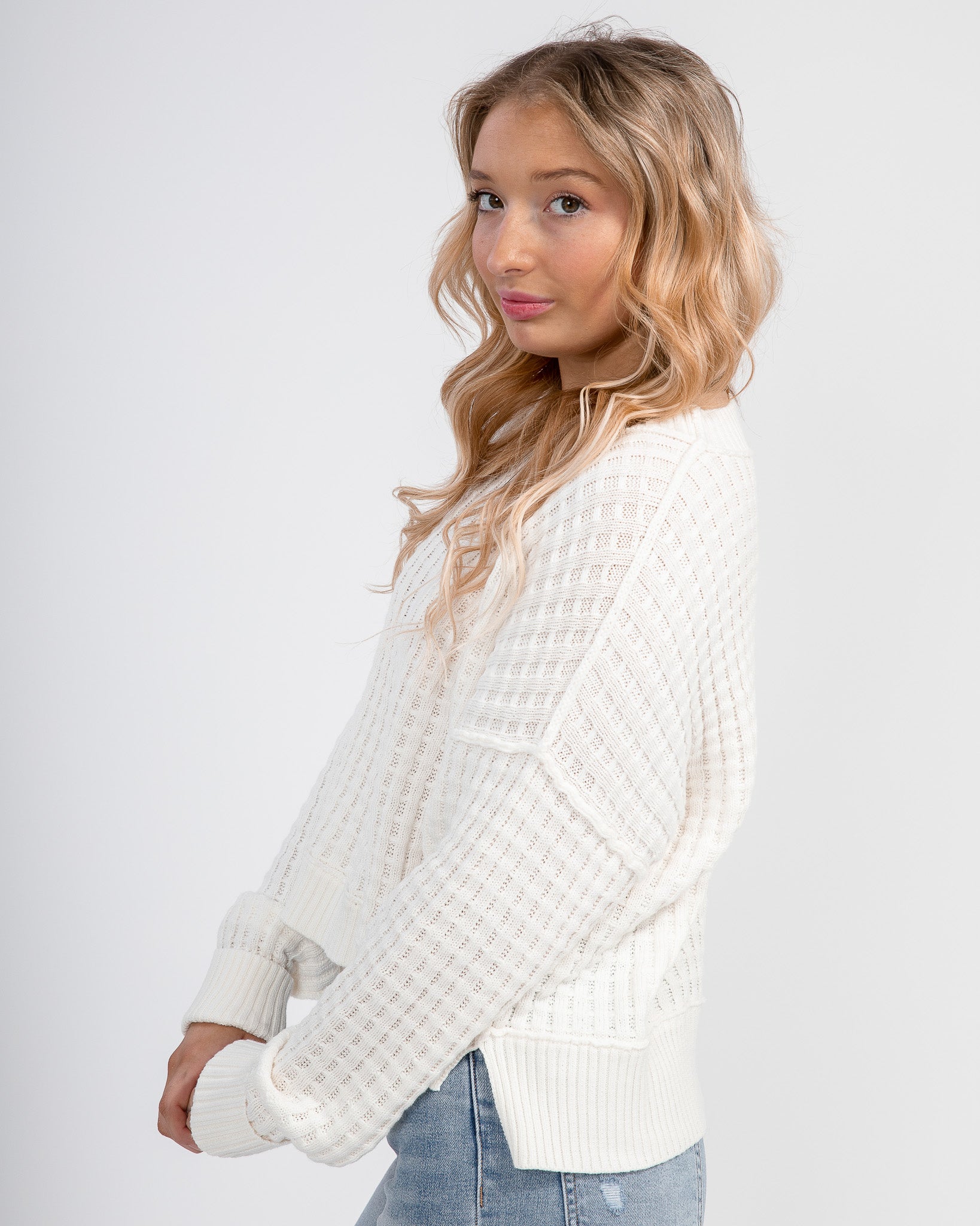 Smooth Sailing Sweater: Ivory