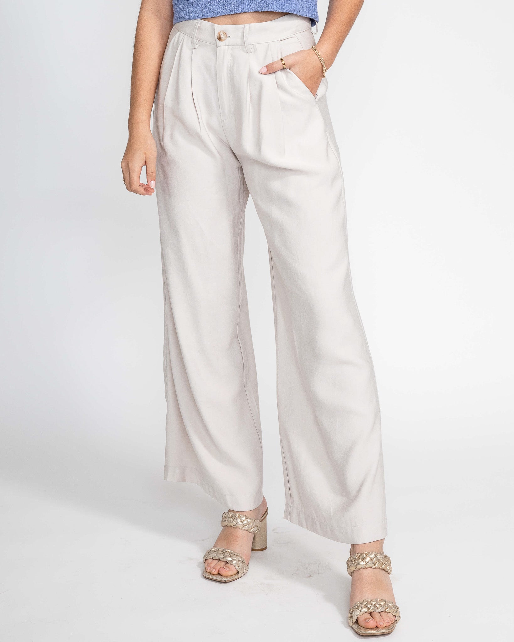 Spotlight Trouser Pants: Cream