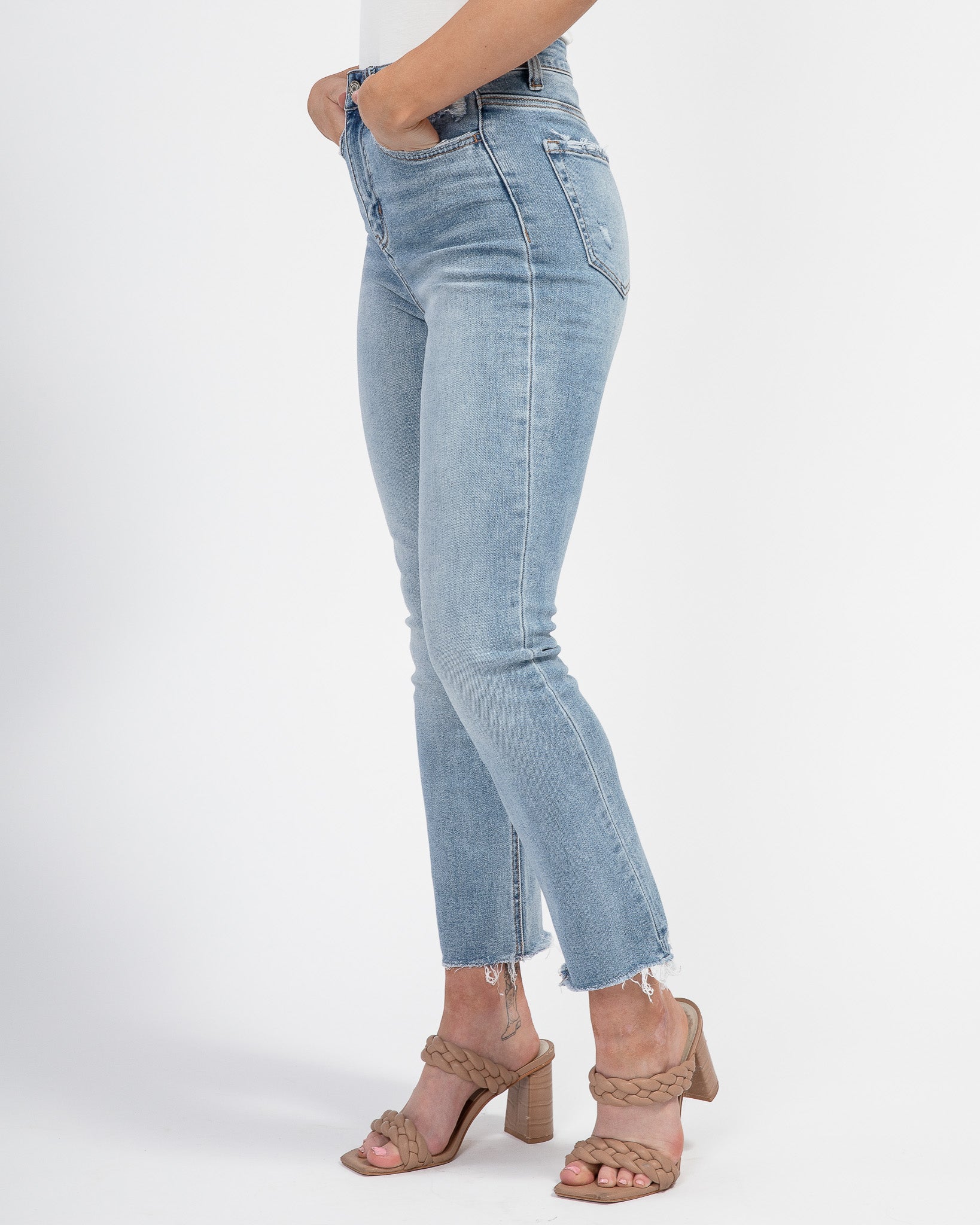 Straight to the Point Denim: Light Wash