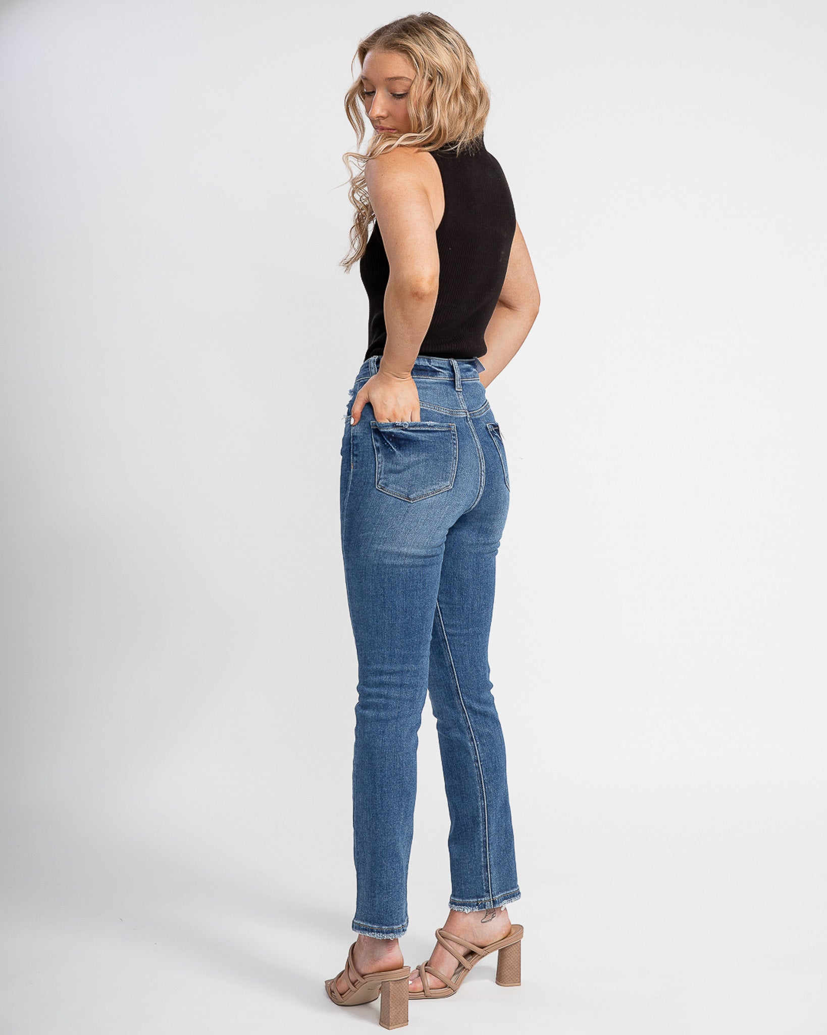 Straight to the Point Denim: Dark Wash