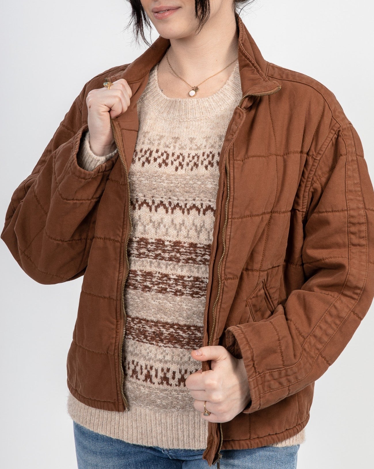 Summit Quilted Jacket: Mocha