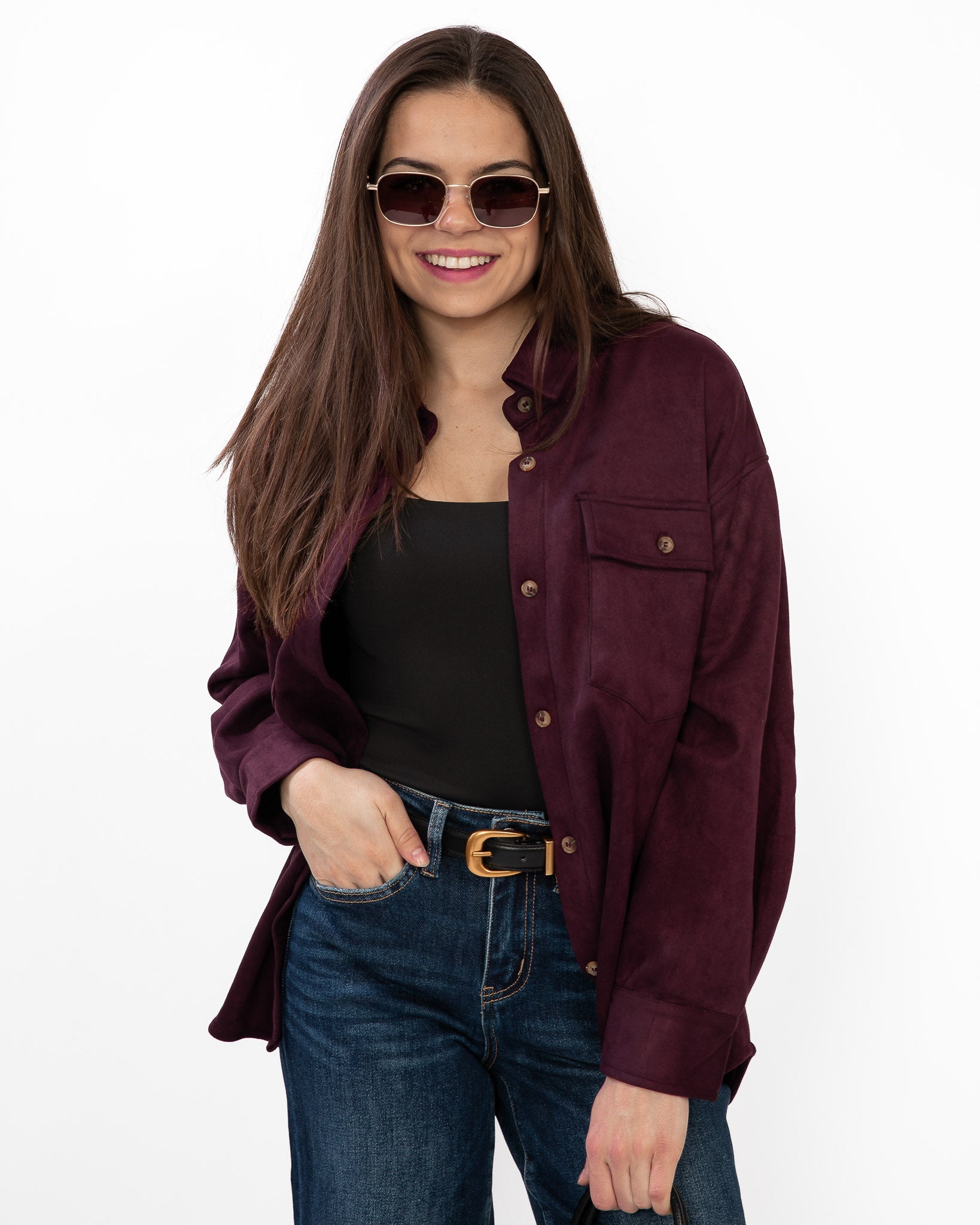 Surreal Suede Shirt Jacket