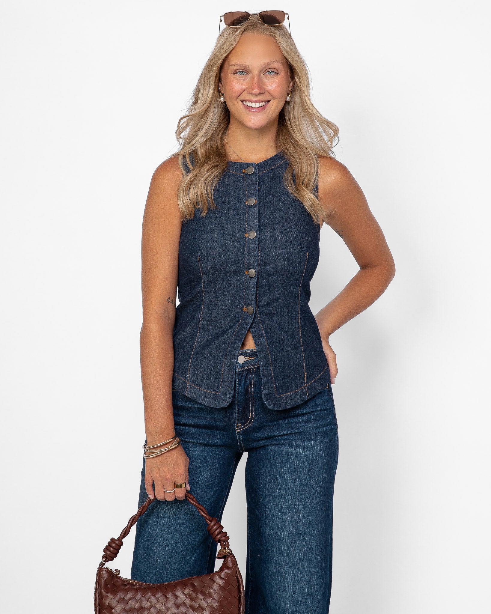 Take Care Denim Vest