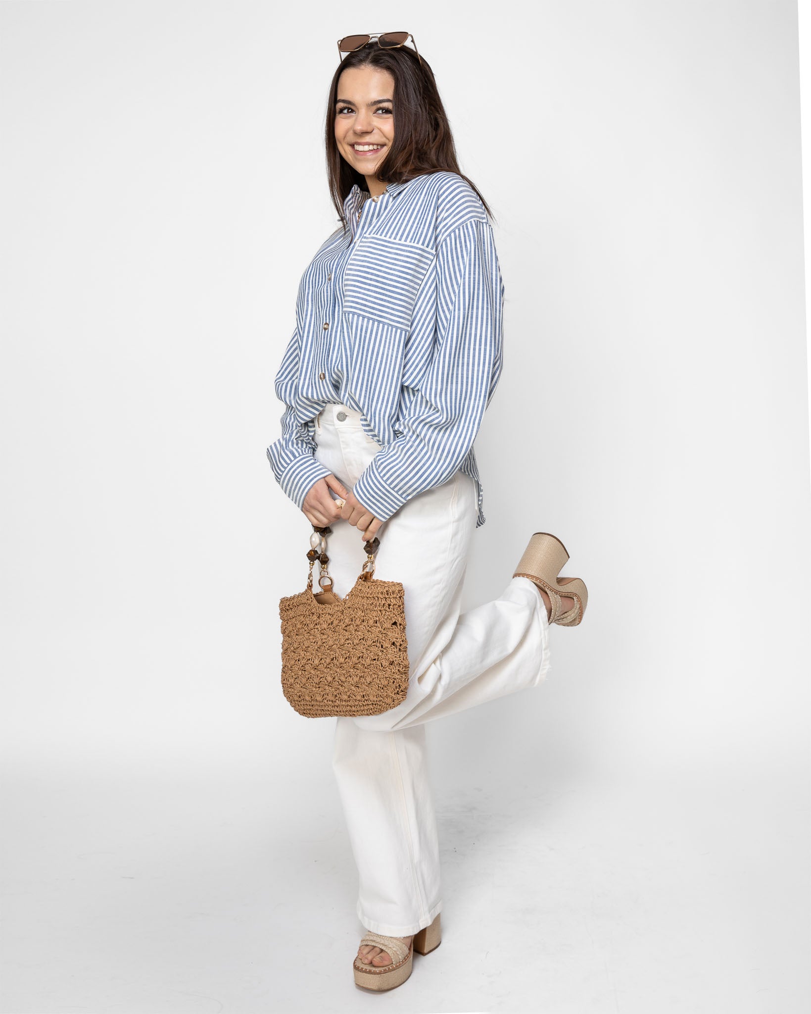 Toes in the Sand Button-Up