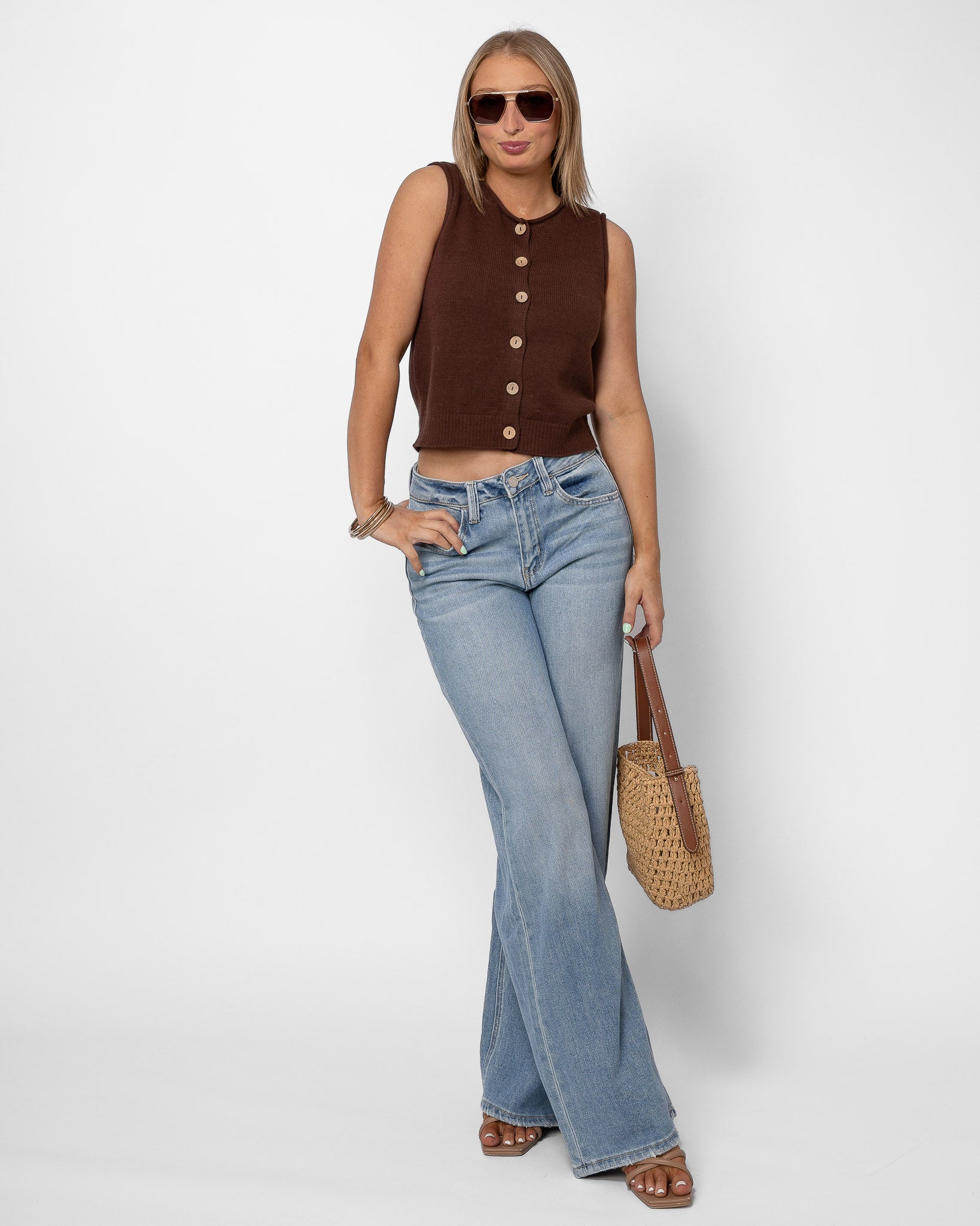 Waterfront Top: Brown