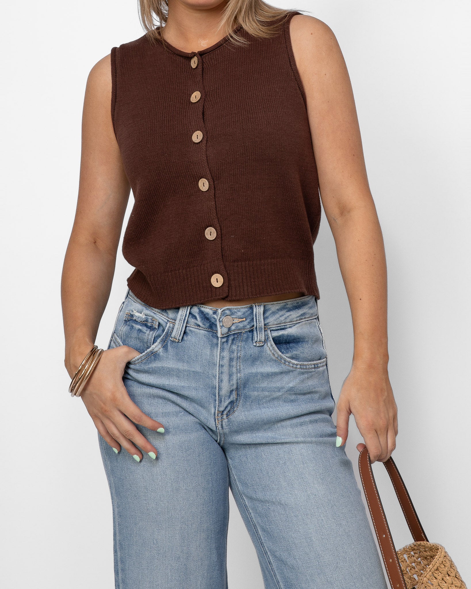 Waterfront Top: Brown
